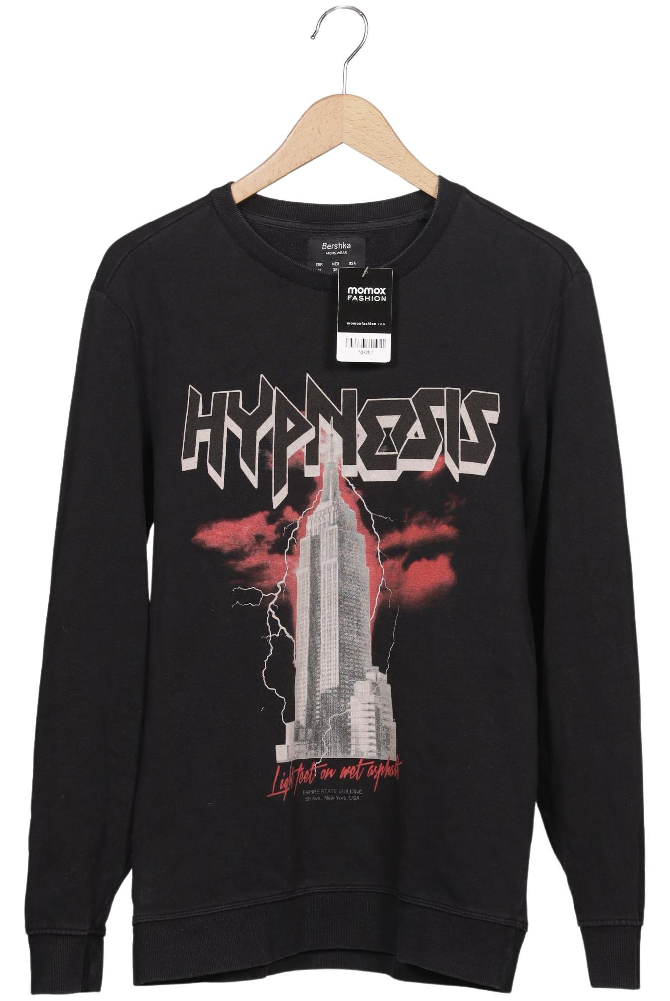 

bershka Herren Sweatshirt, schwarz, Gr. 48