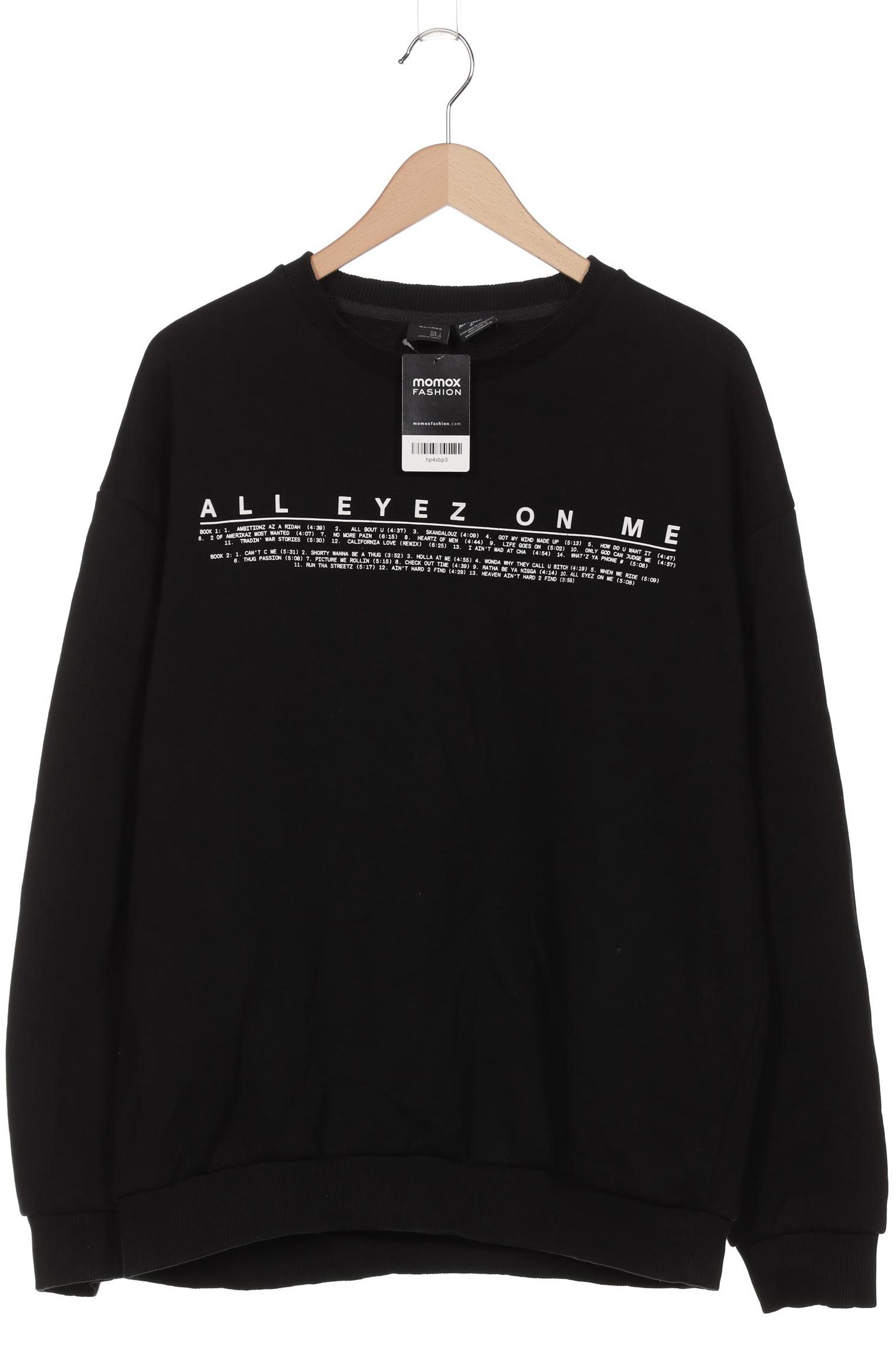 

bershka Herren Sweatshirt, schwarz, Gr. 52