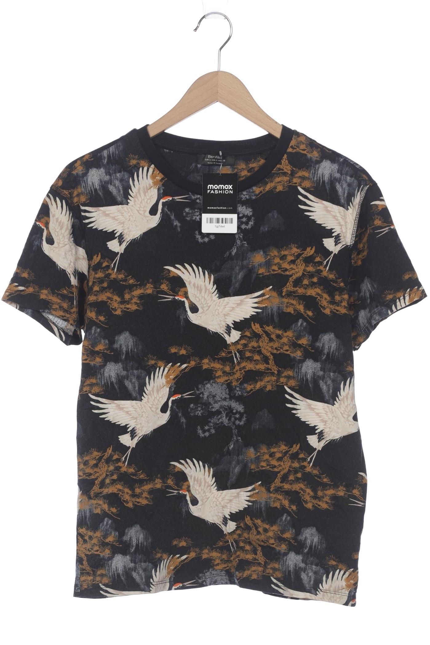 

bershka Herren T-Shirt, schwarz, Gr. 46