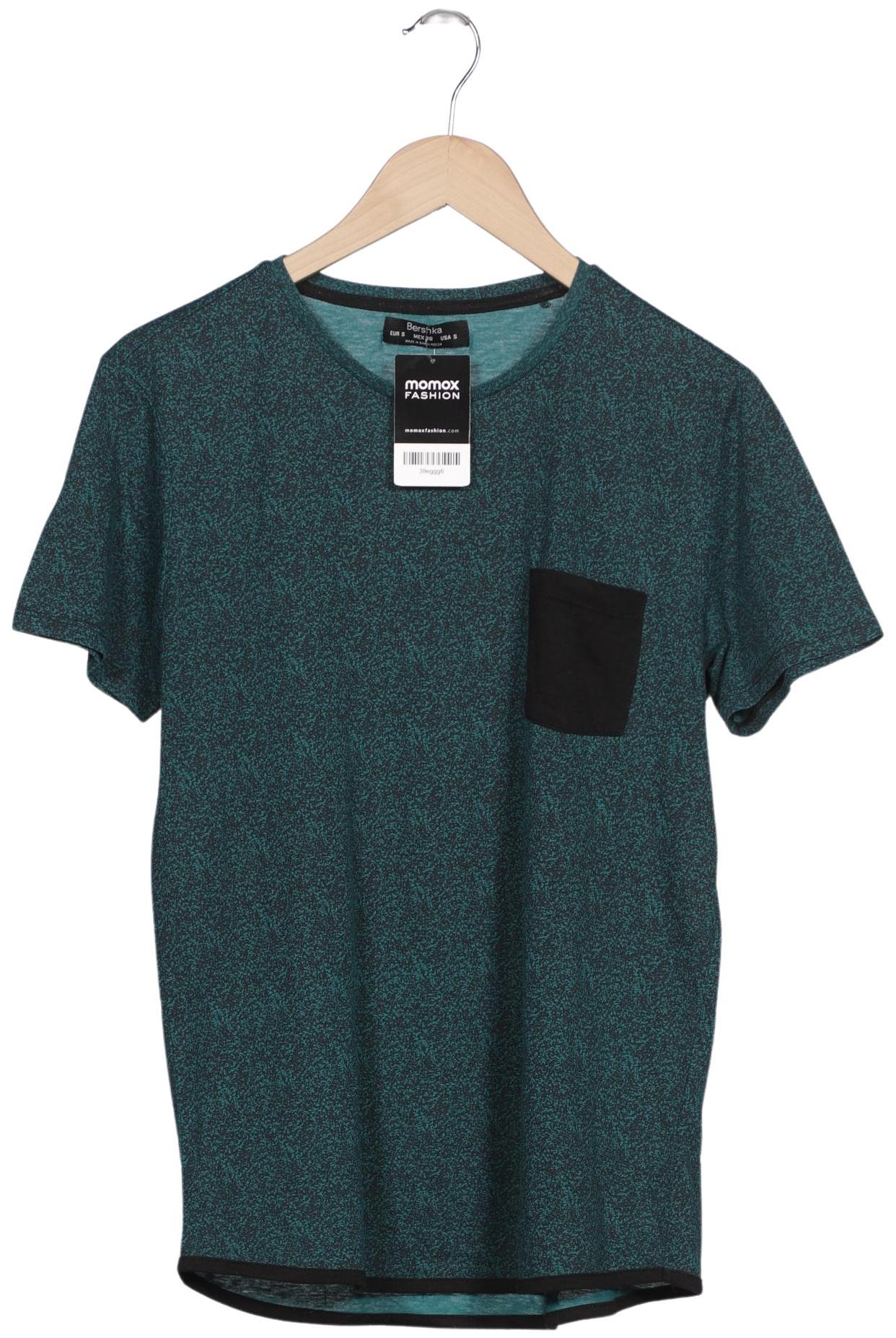 

bershka Herren T-Shirt, schwarz, Gr. 46
