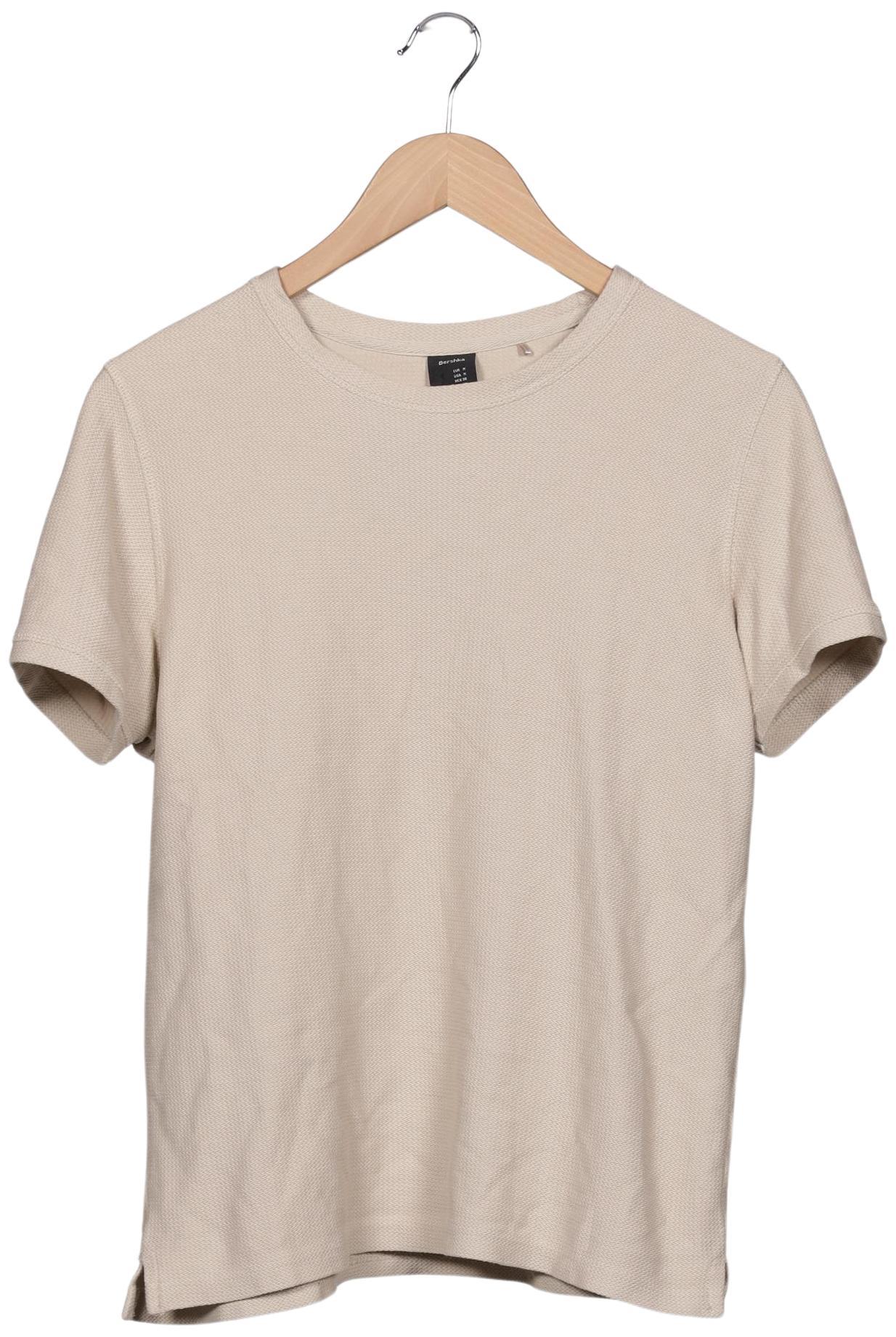 

bershka Herren T-Shirt, cremeweiß, Gr. 48
