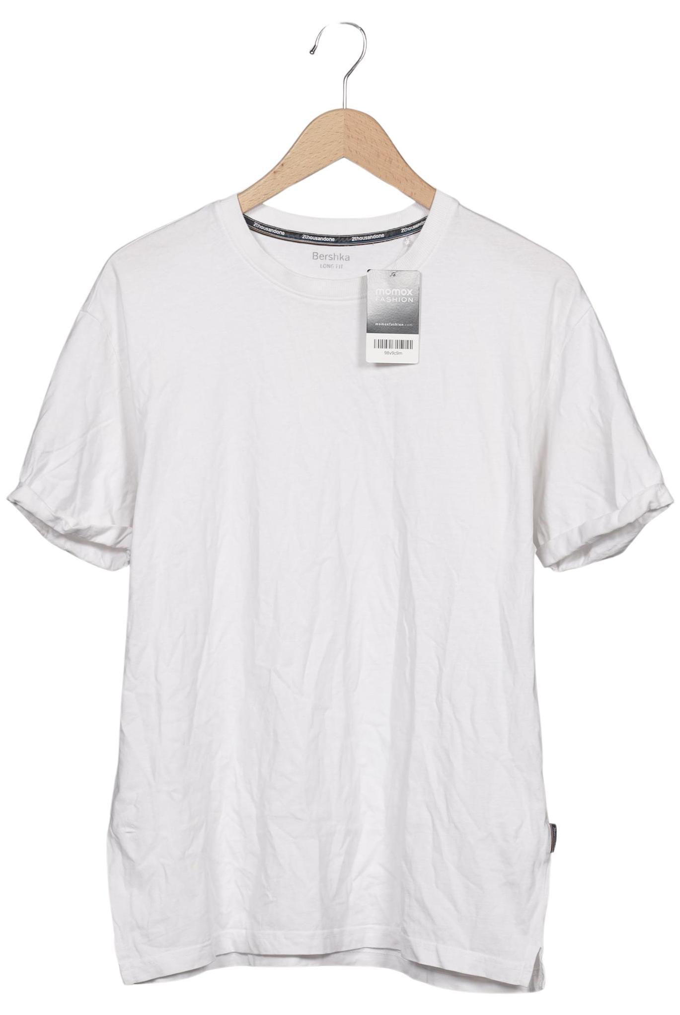 

bershka Herren T-Shirt, weiß, Gr. 48