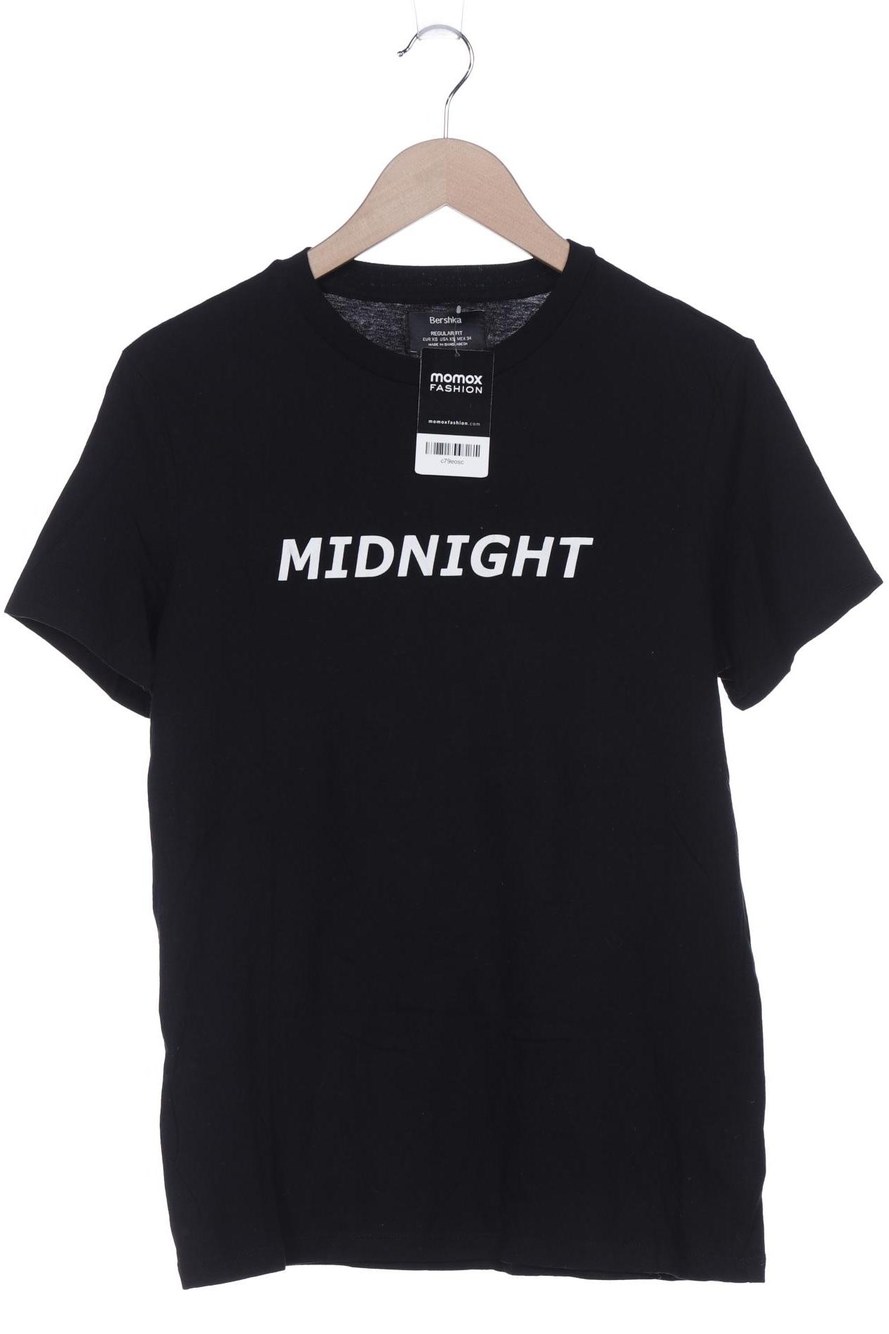 

bershka Herren T-Shirt, schwarz, Gr. 44