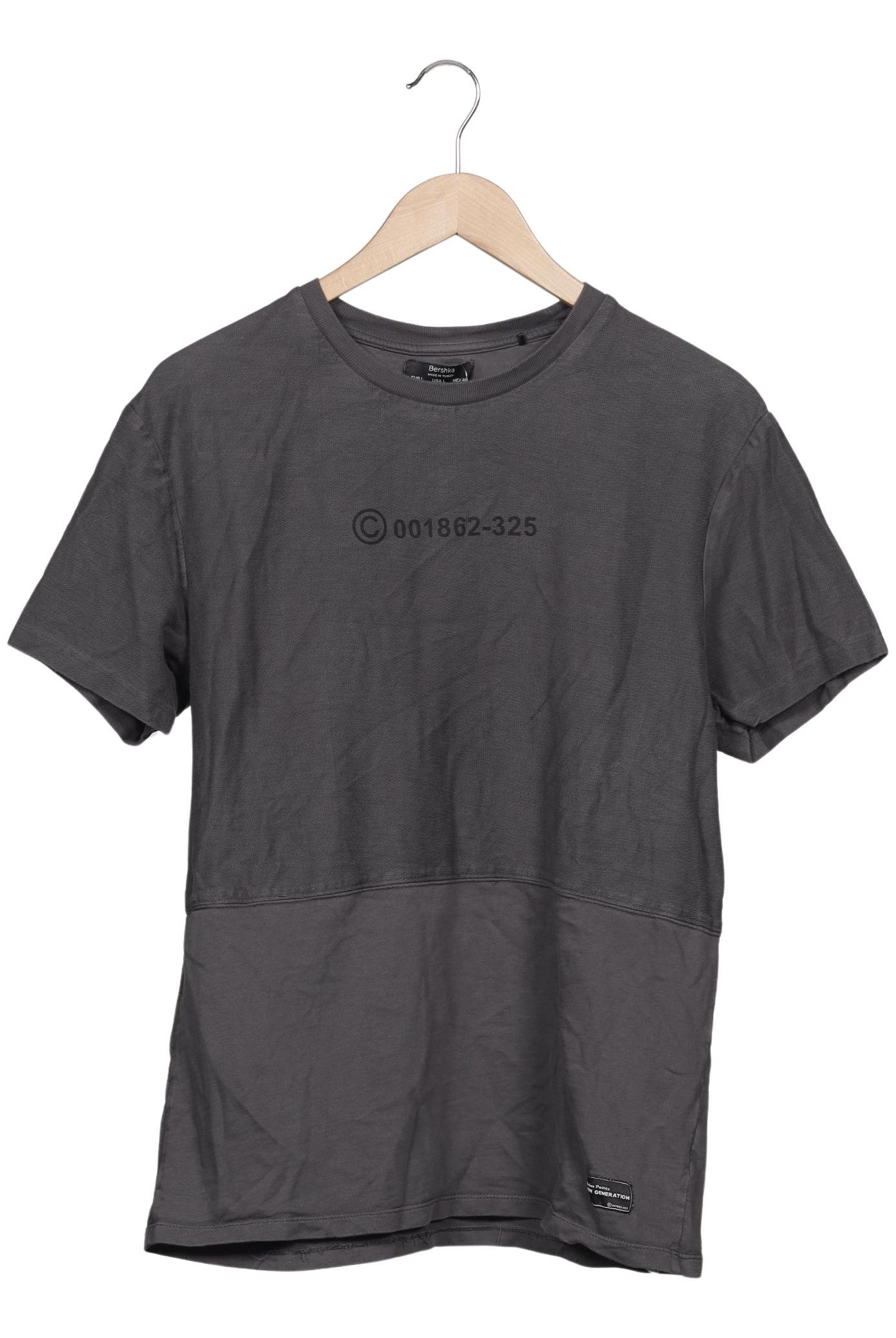 

bershka Herren T-Shirt, grau, Gr. 52