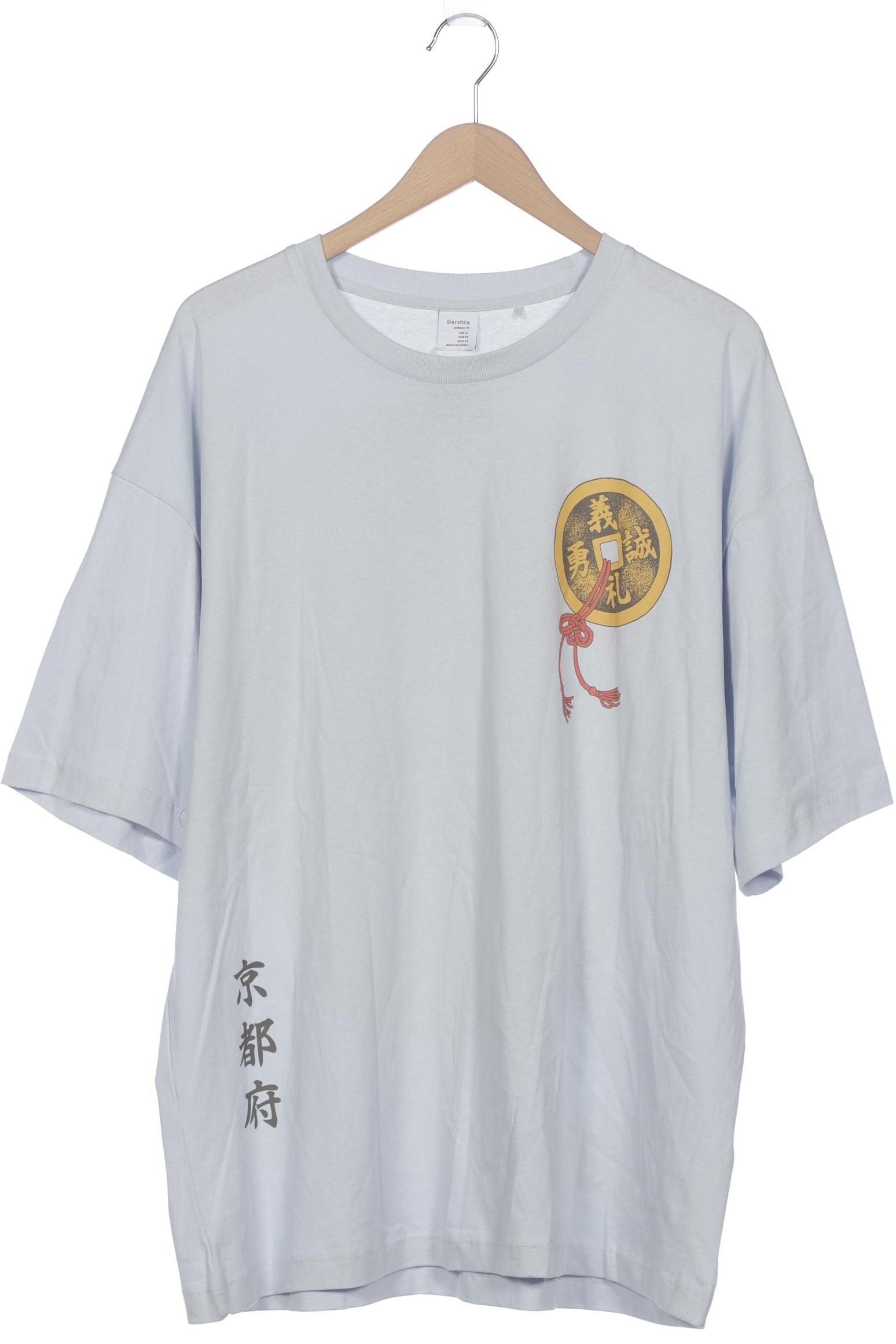 

bershka Herren T-Shirt, hellblau, Gr. 54
