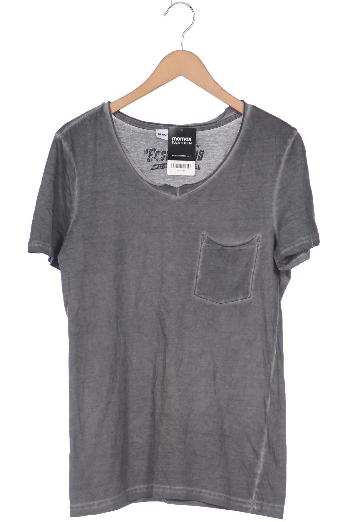 

bershka Herren T-Shirt, grau, Gr. 48