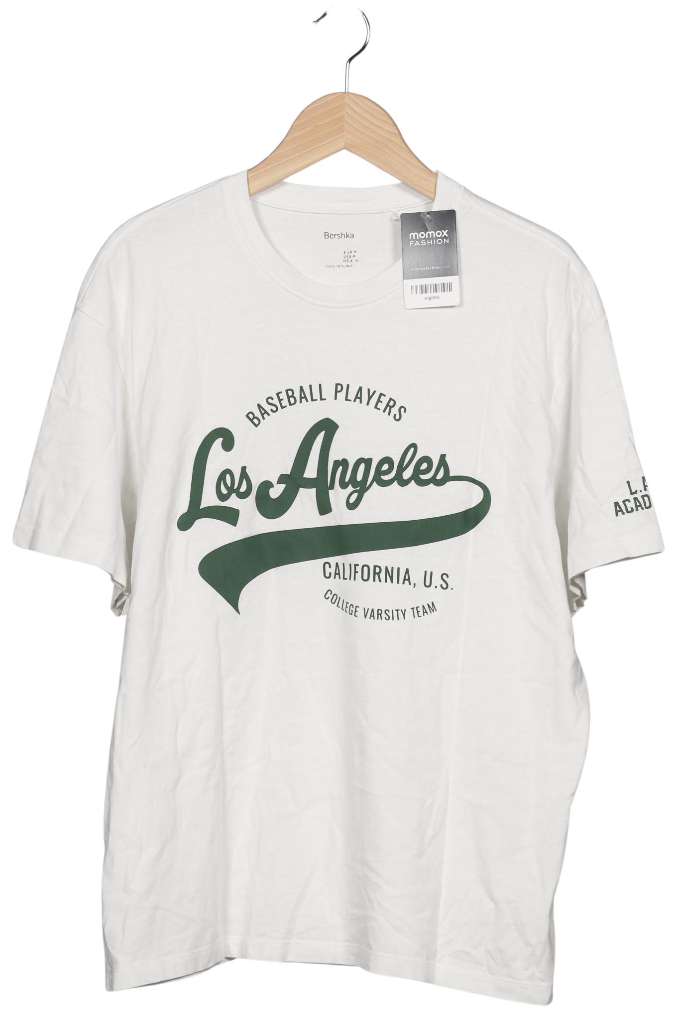 

bershka Herren T-Shirt, weiß, Gr. 48