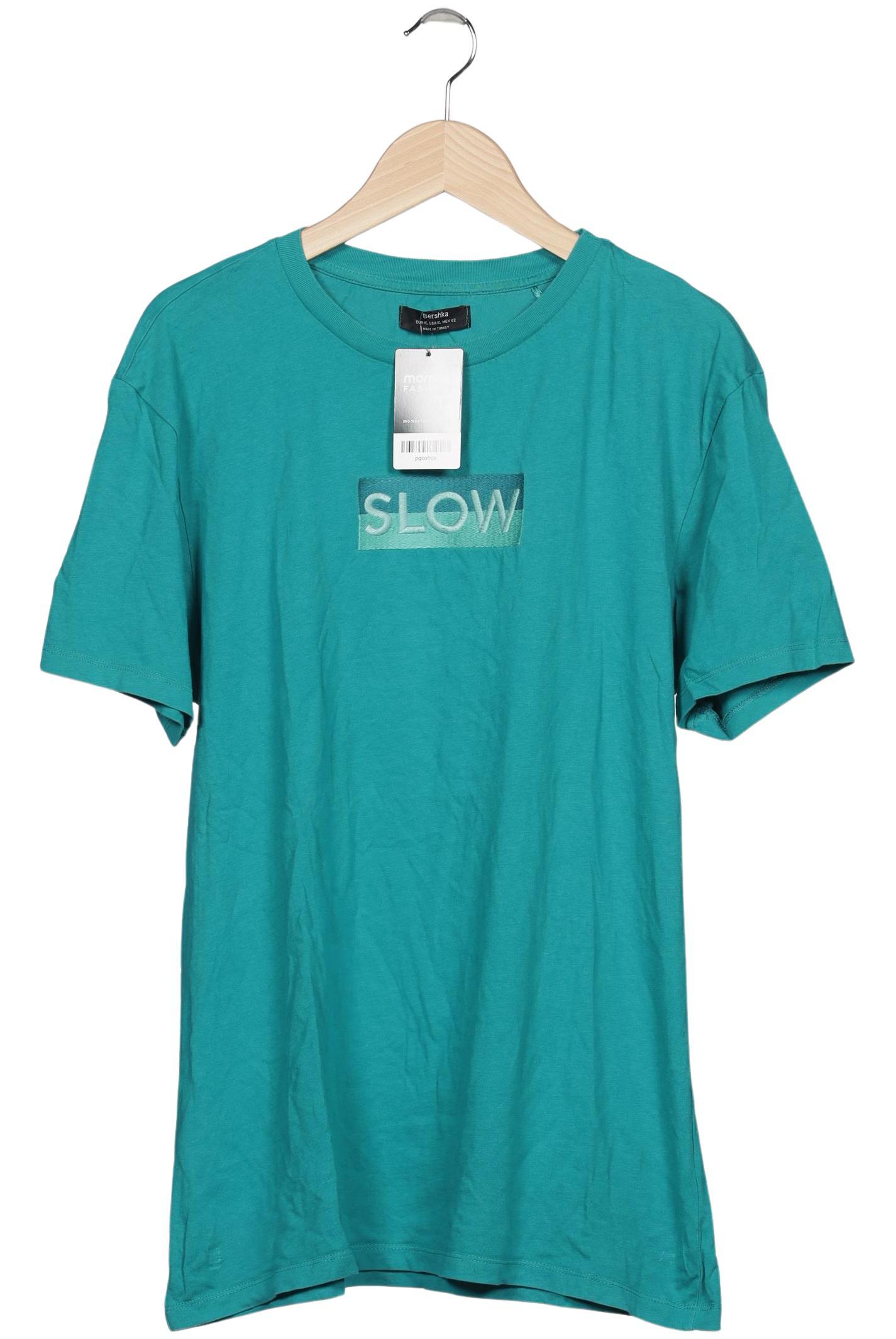 

bershka Herren T-Shirt, türkis, Gr. 54