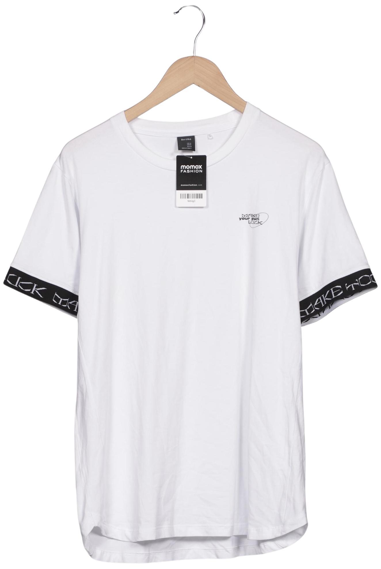 

bershka Herren T-Shirt, weiß, Gr. 54