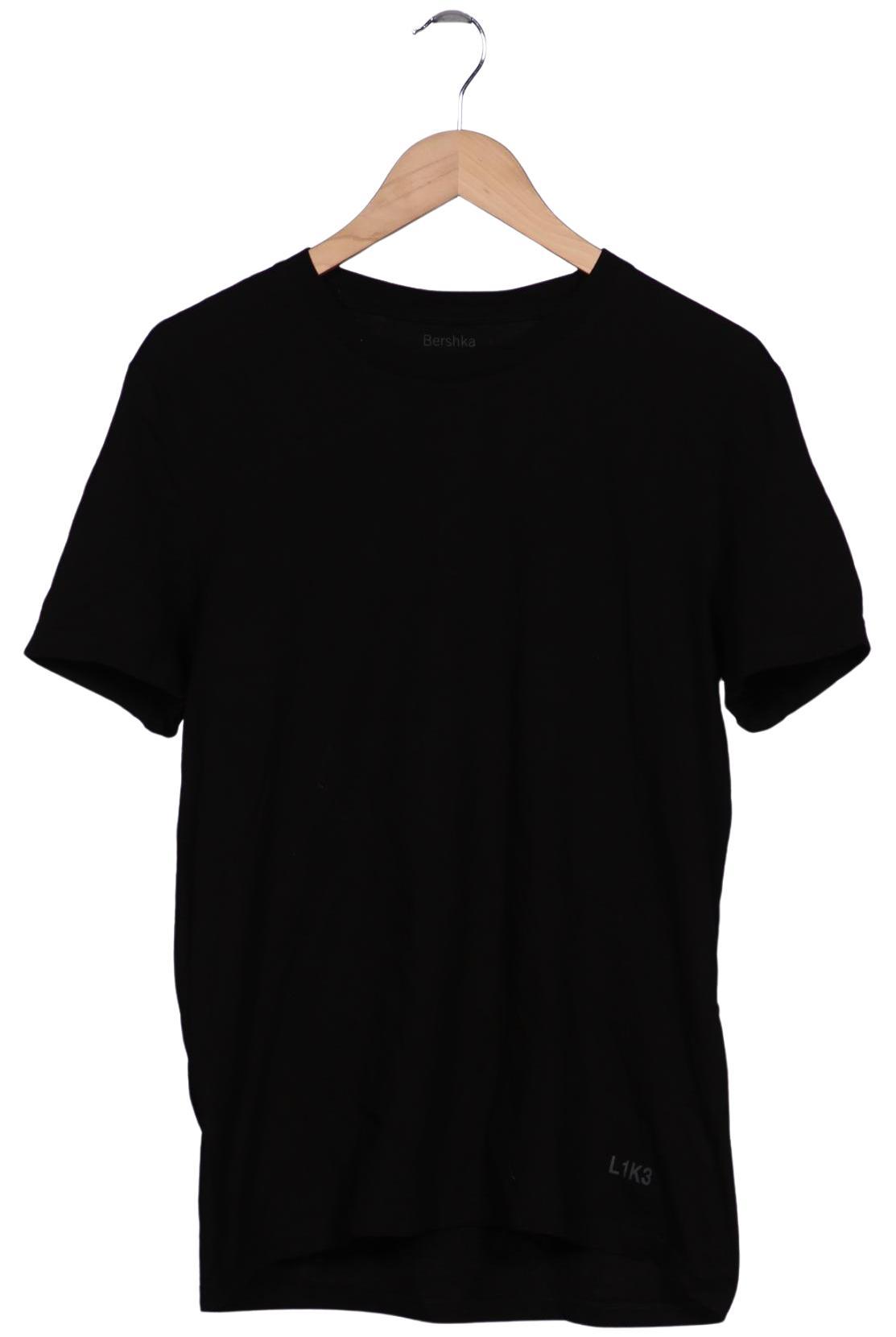 

bershka Herren T-Shirt, schwarz, Gr. 52