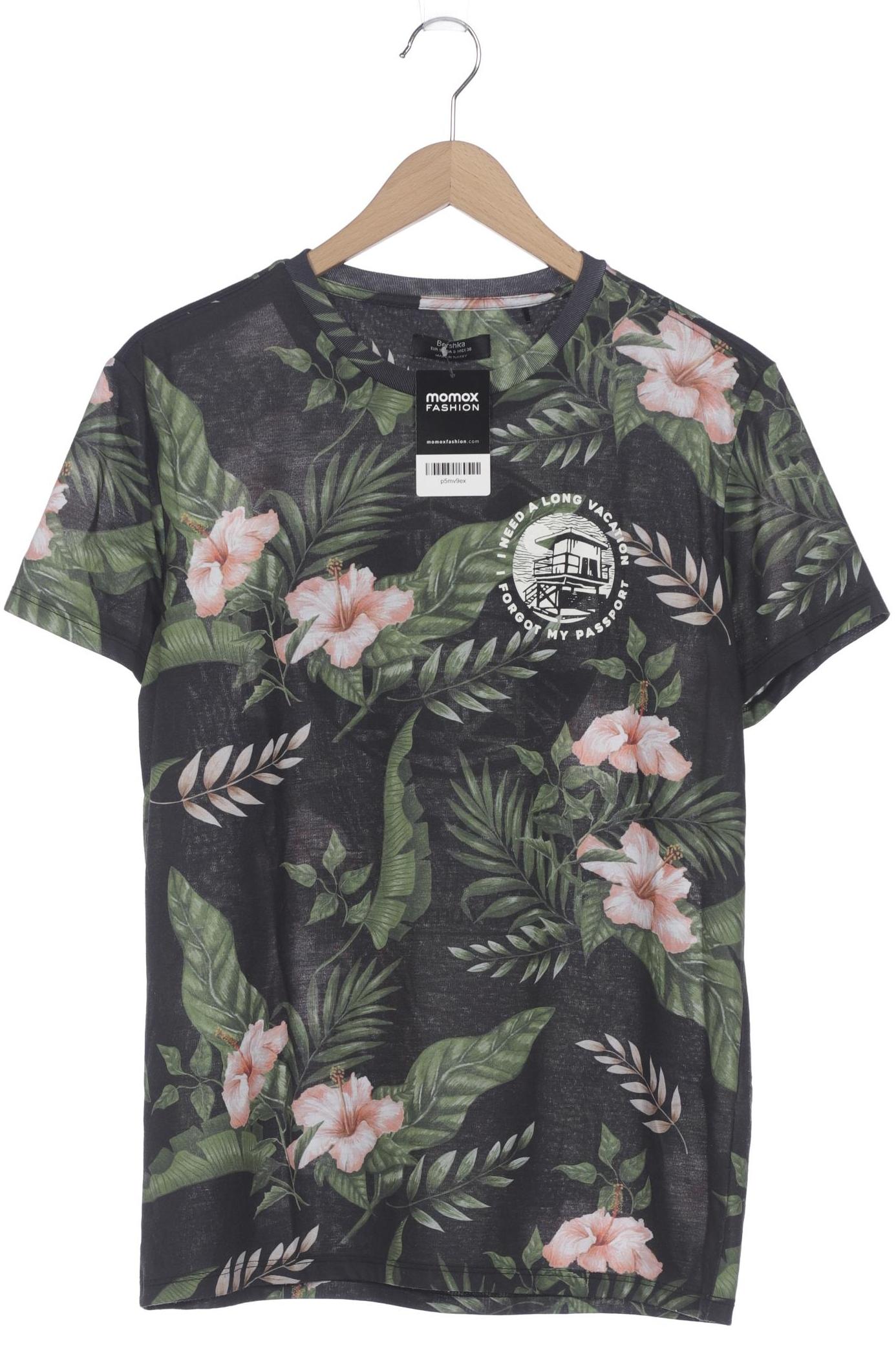 

bershka Herren T-Shirt, grün, Gr. 46