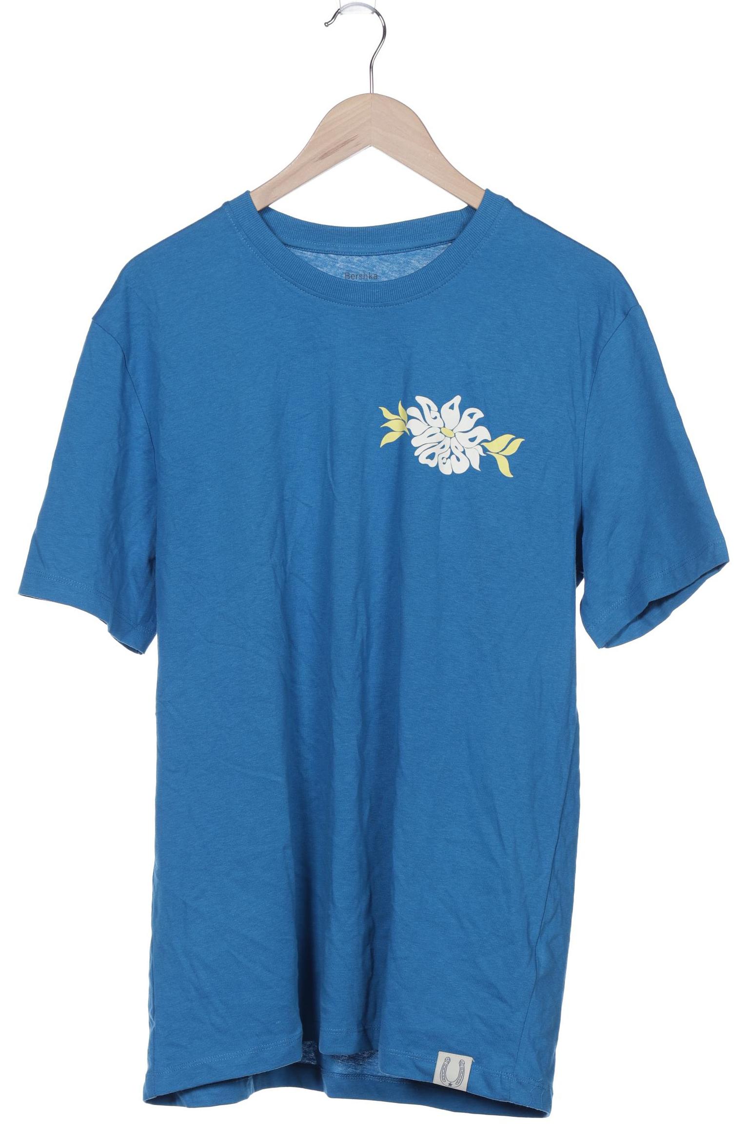 

bershka Herren T-Shirt, blau, Gr. 48
