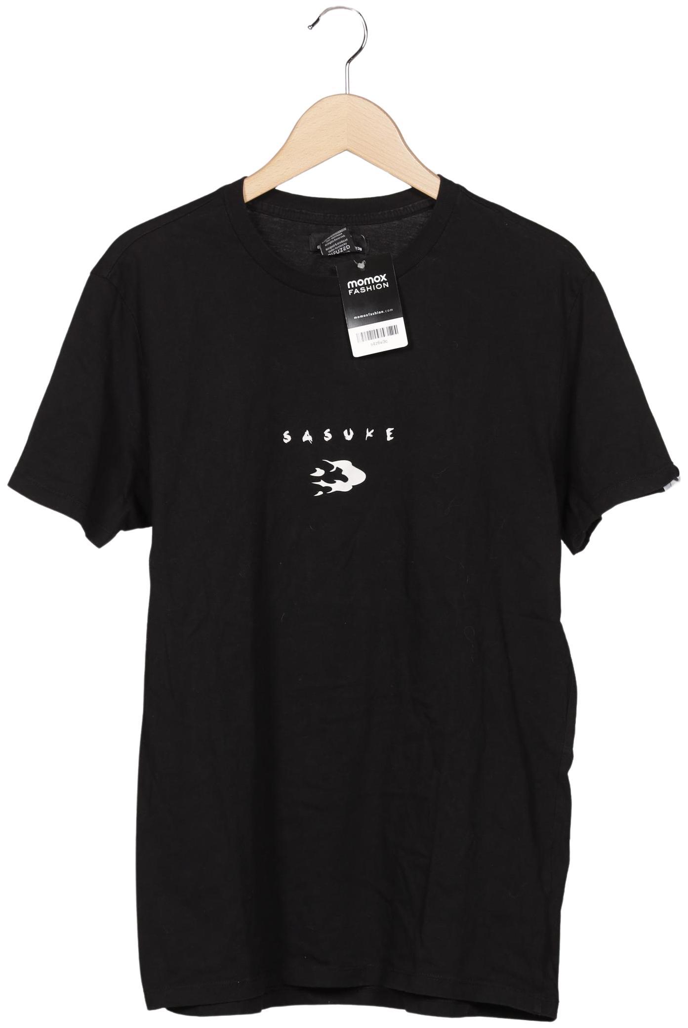 

bershka Herren T-Shirt, schwarz, Gr. 48