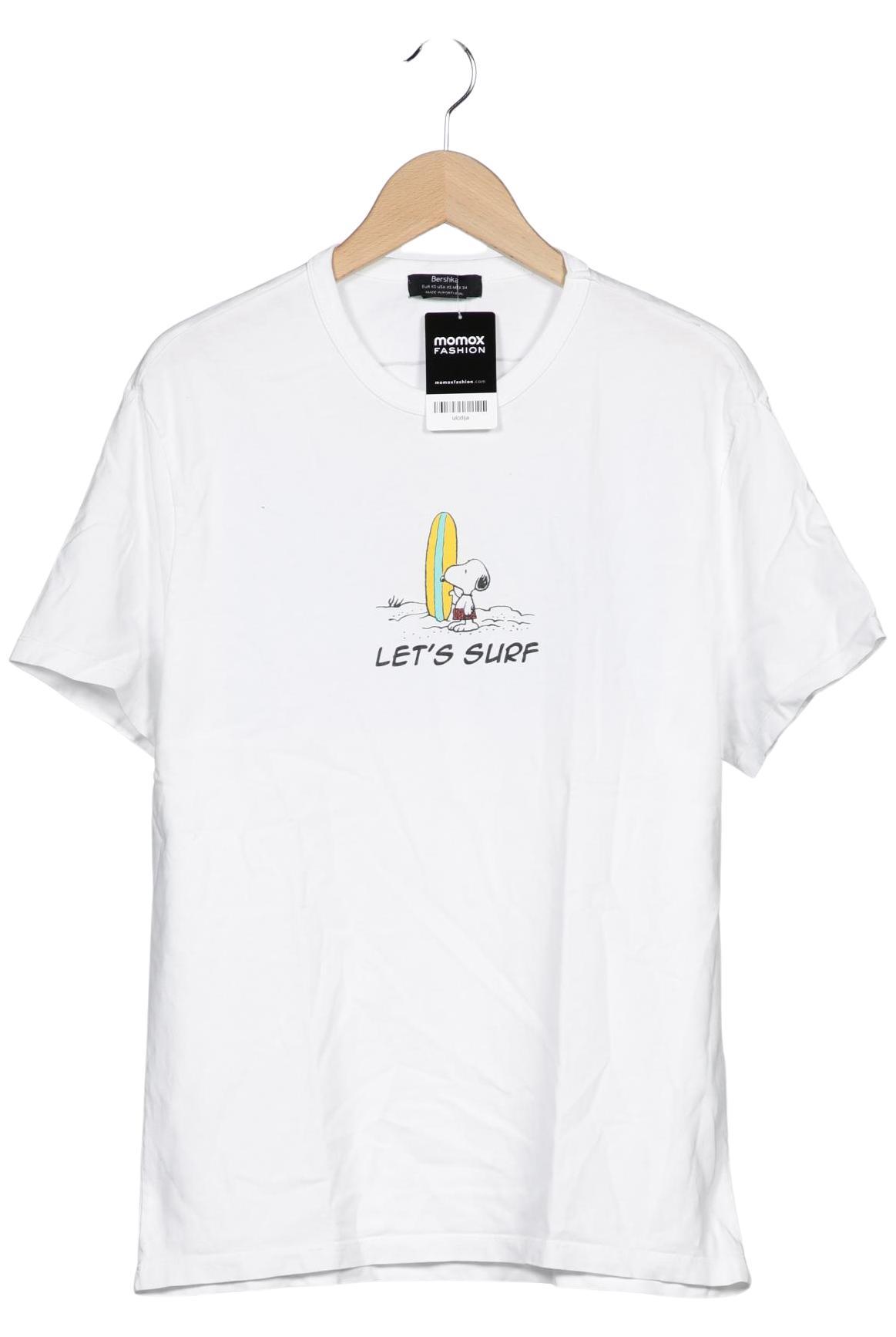 

bershka Herren T-Shirt, weiß, Gr. 44