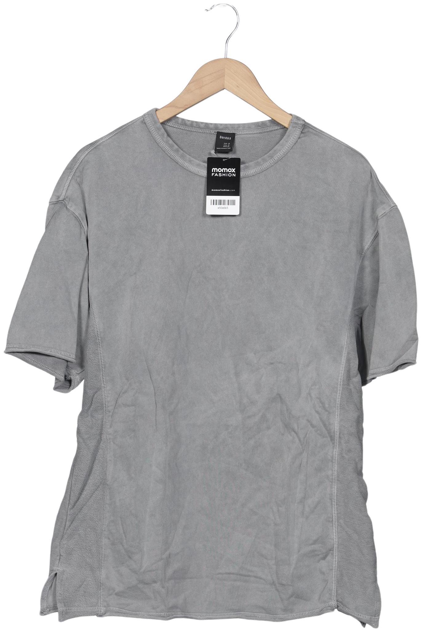 

bershka Herren T-Shirt, grau, Gr. 48