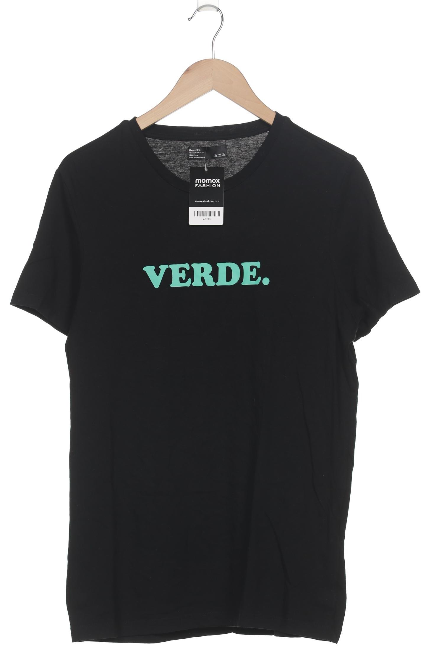 

bershka Herren T-Shirt, schwarz, Gr. 54