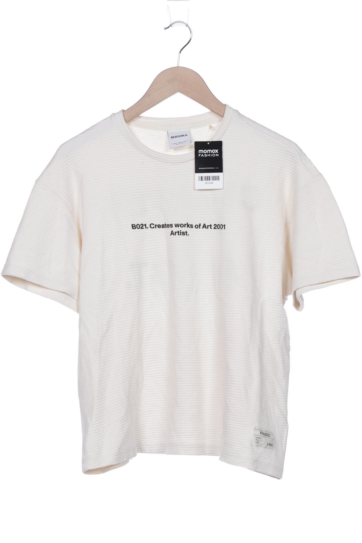 

bershka Herren T-Shirt, cremeweiß, Gr. 48