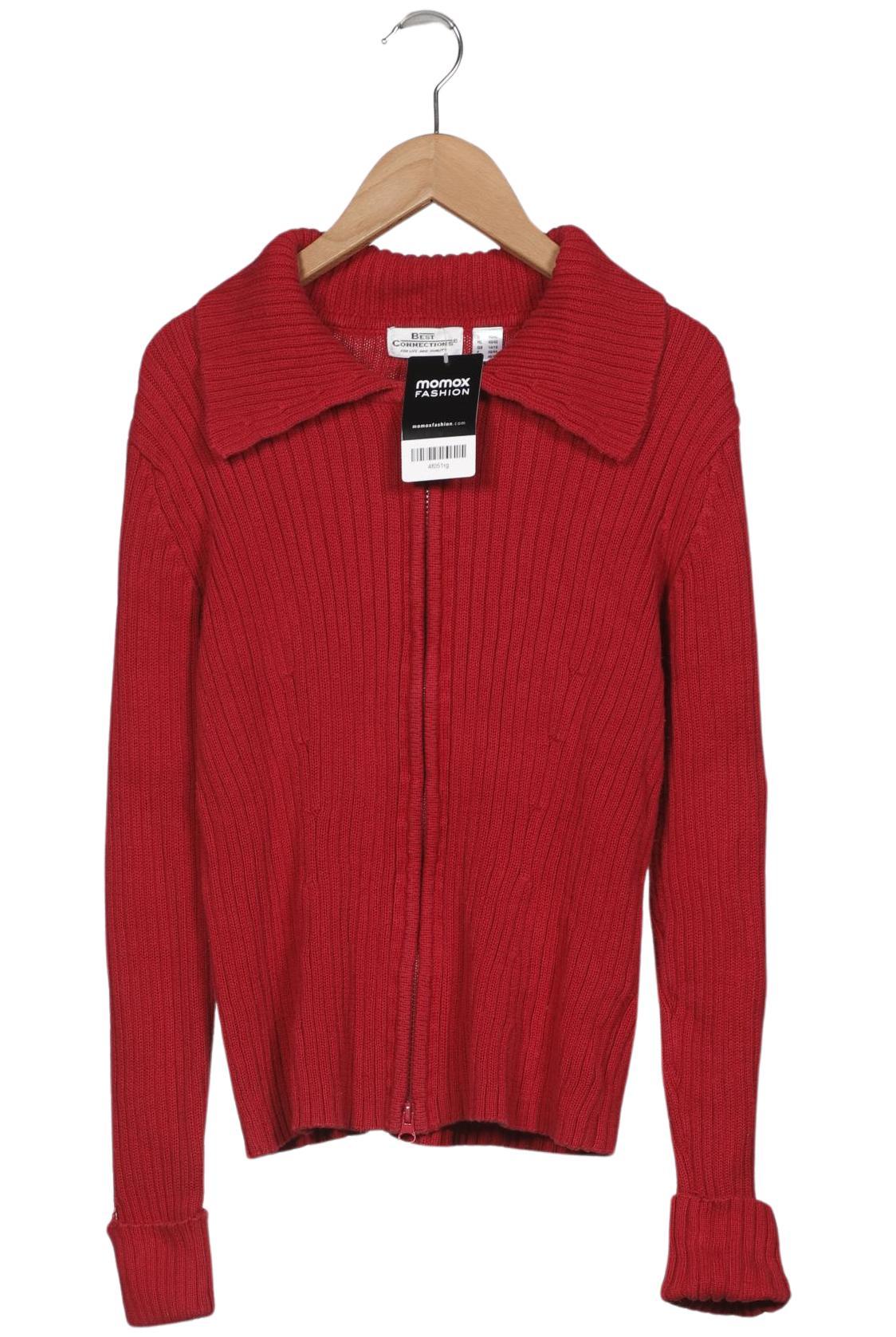 

Best Connections by heine Damen Strickjacke, rot, Gr. 40