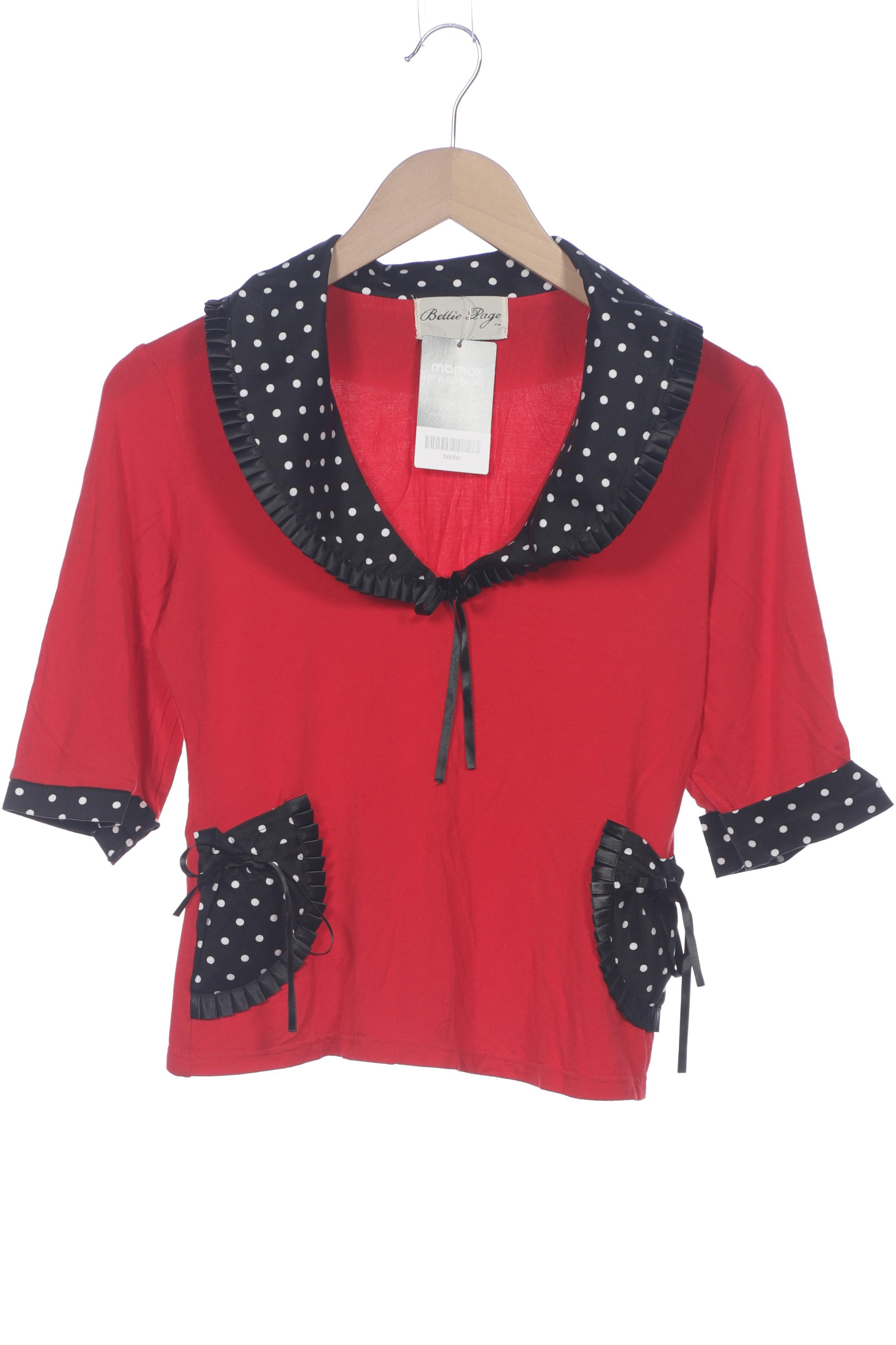 

Bettie page Damen Langarmshirt, rot, Gr. 36
