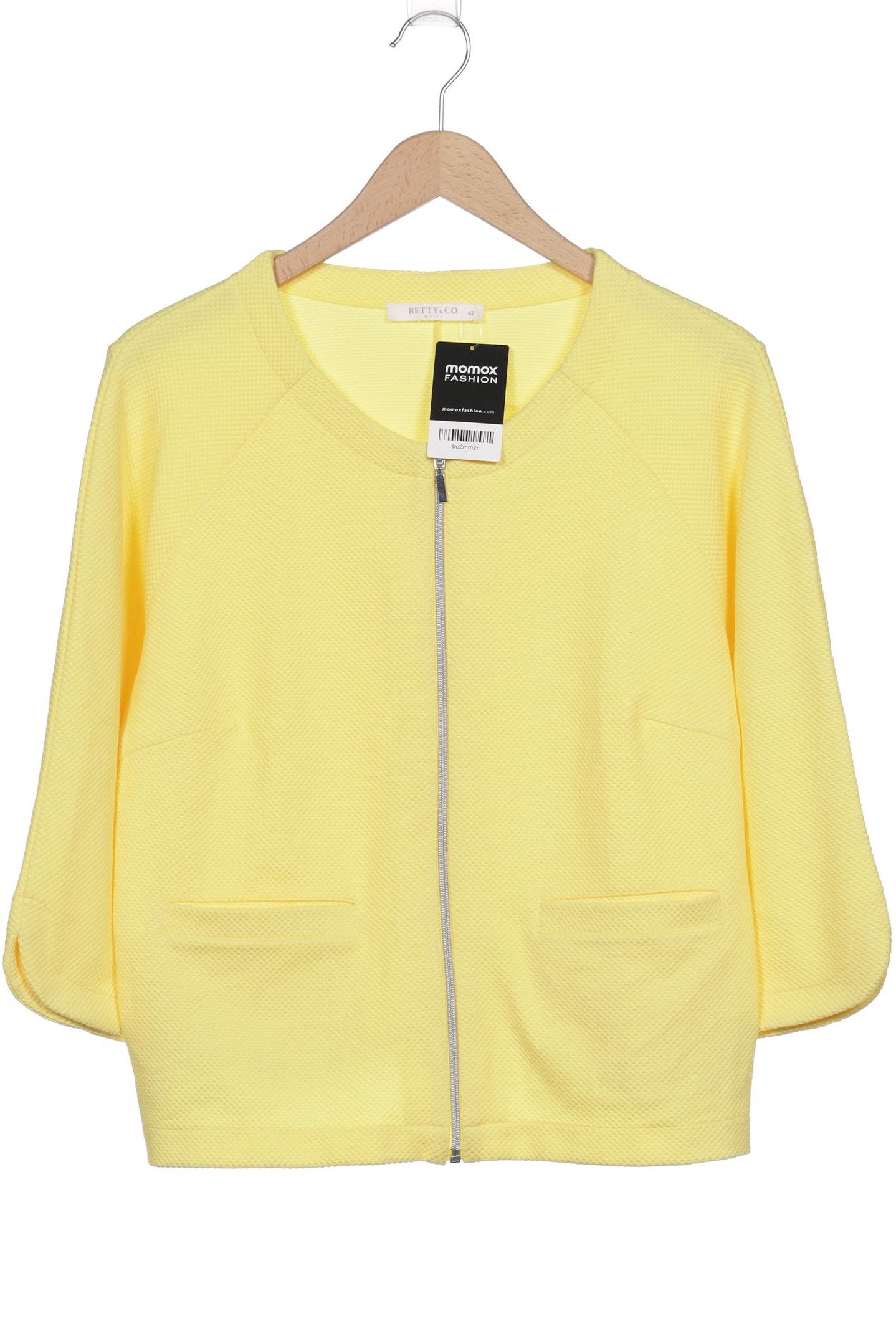 

Betty & CO Damen Strickjacke, gelb, Gr. 42