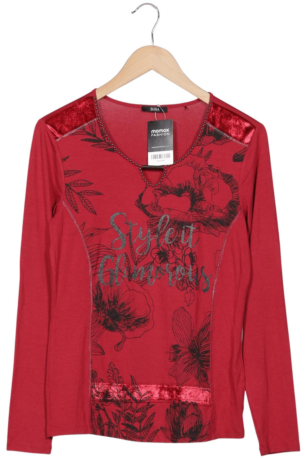 

BiBA Damen Langarmshirt, rot, Gr. 36