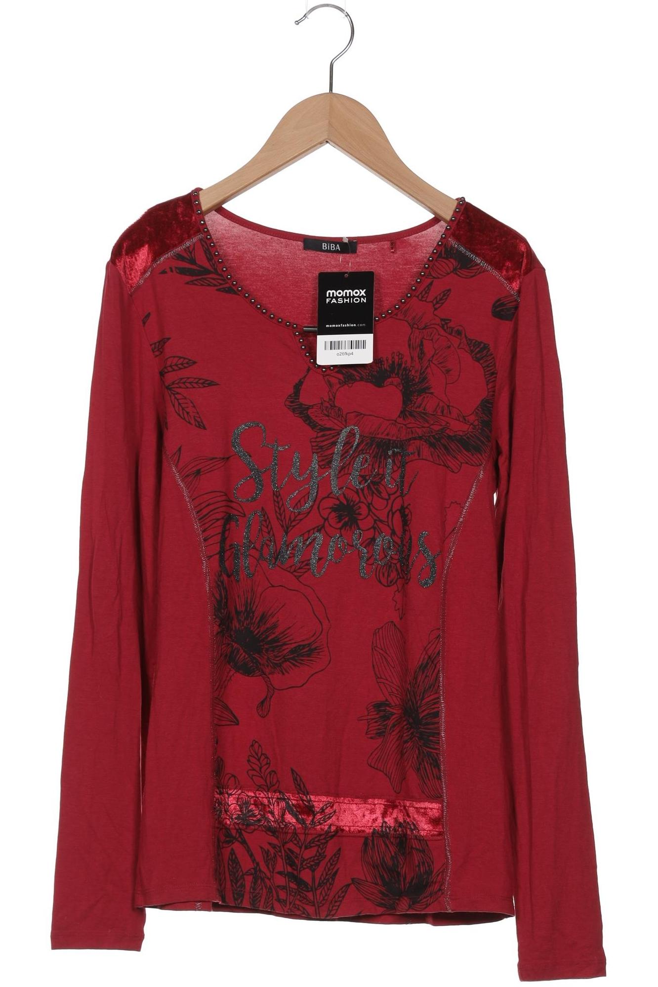 

BiBA Damen Langarmshirt, rot, Gr. 36