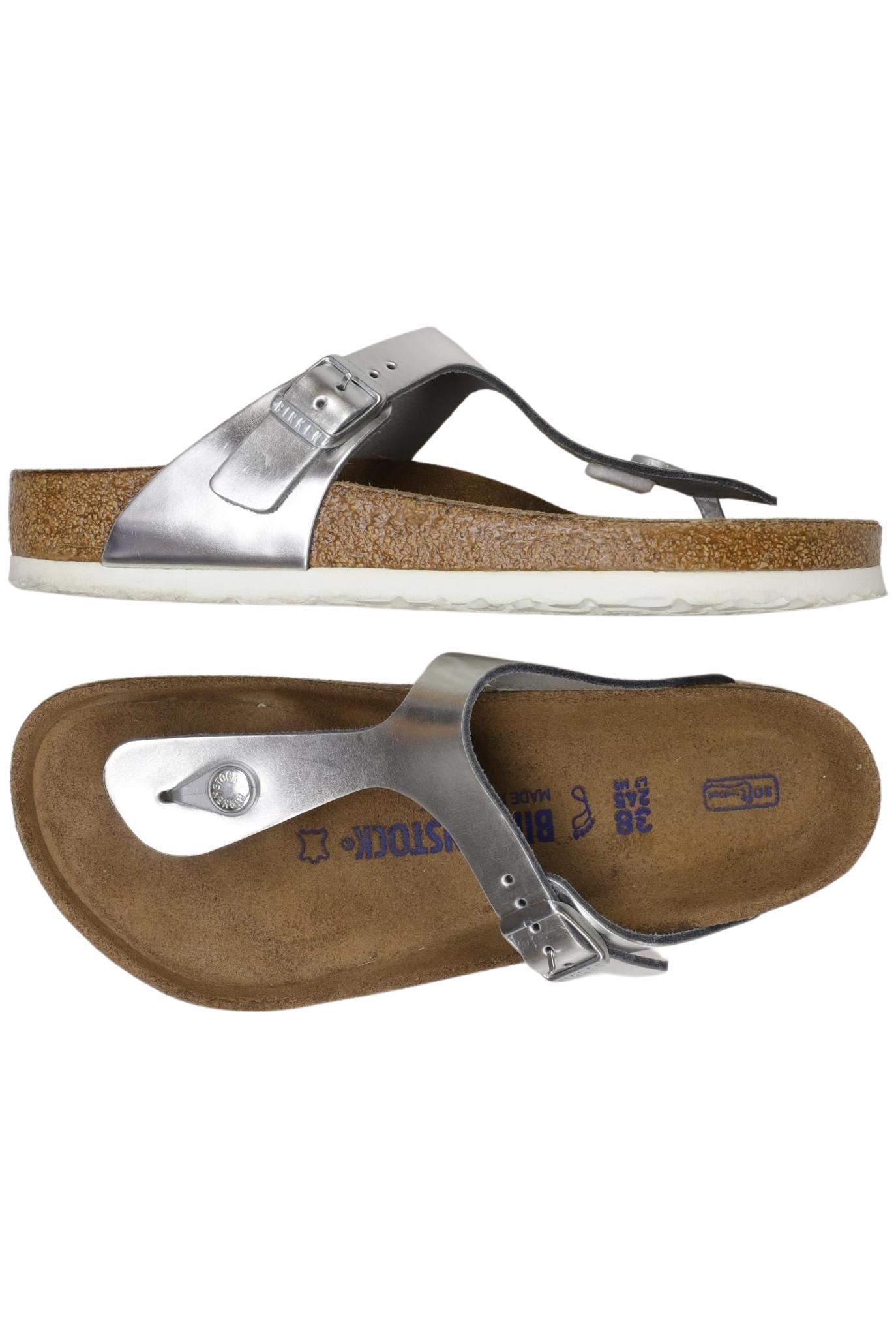 

Birkenstock Damen Sandale, silber, Gr. 38