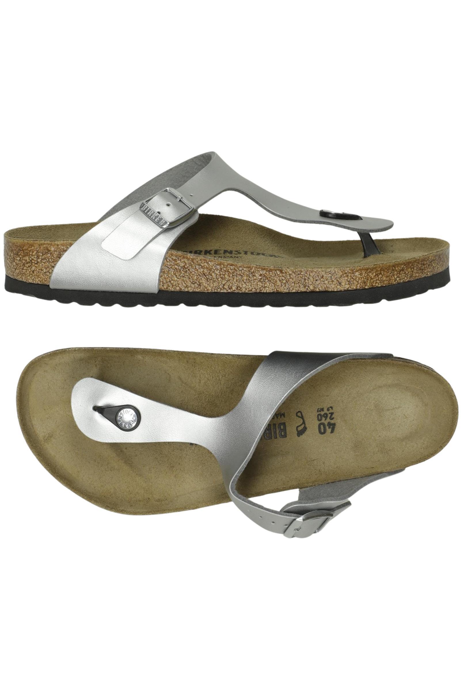 

Birkenstock Damen Sandale, silber, Gr. 40