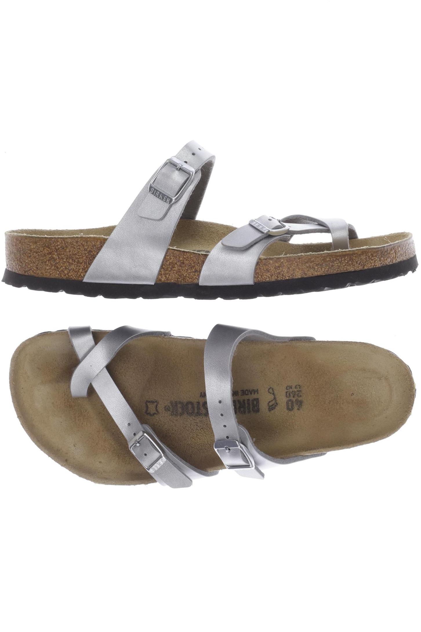 

Birkenstock Damen Sandale, silber, Gr. 40
