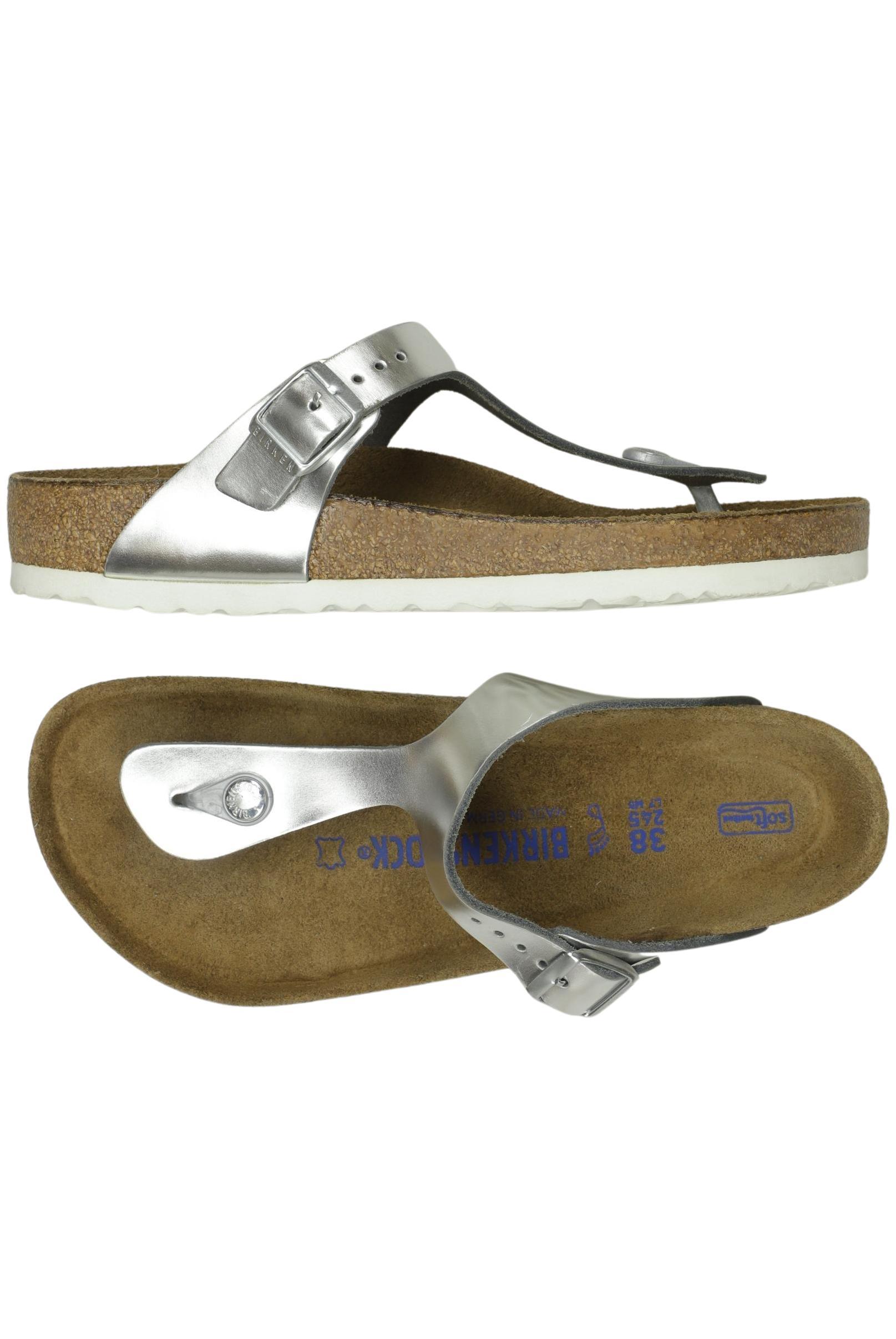 

Birkenstock Damen Sandale, silber, Gr. 38