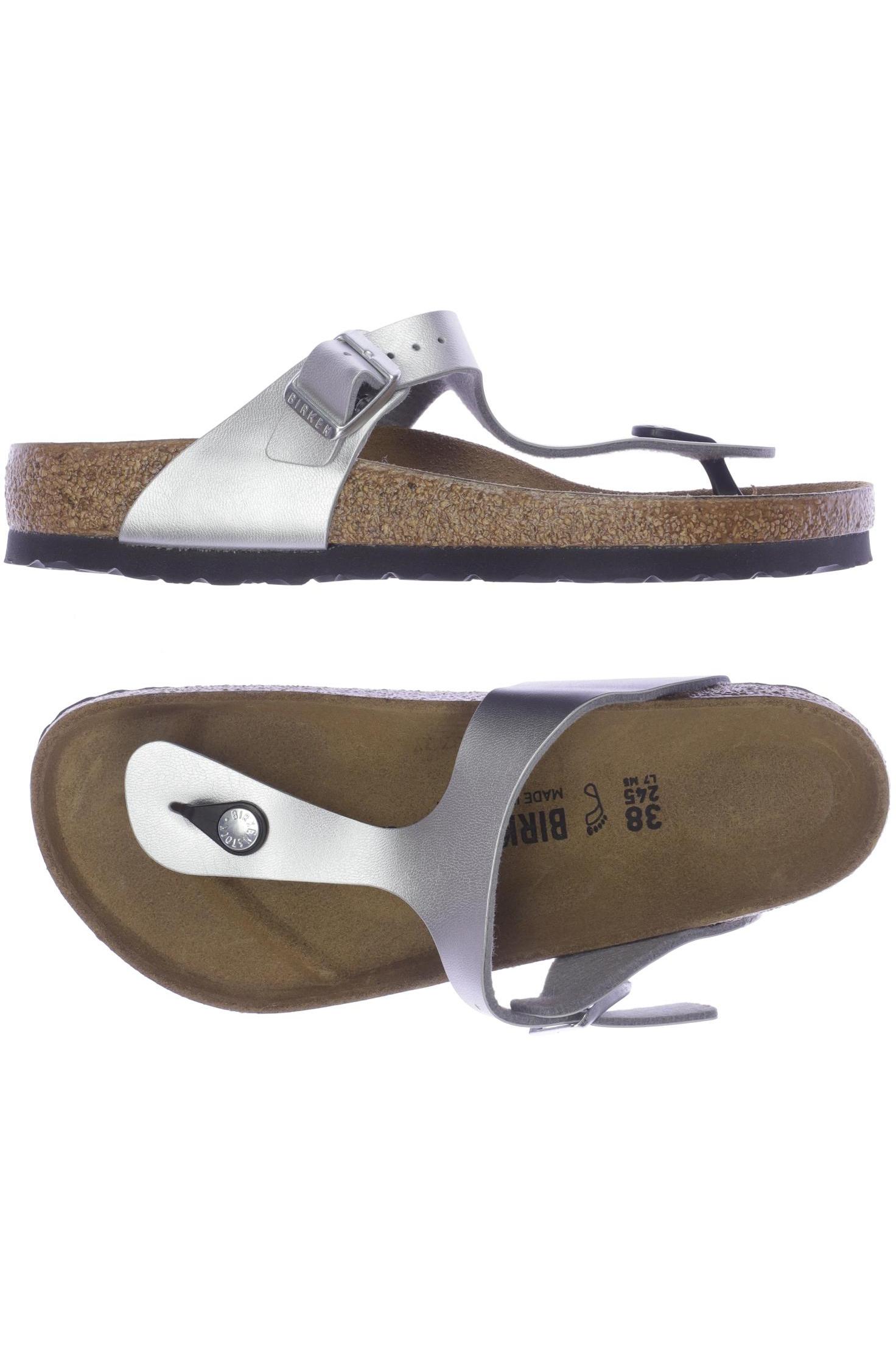 

Birkenstock Damen Sandale, silber, Gr. 38