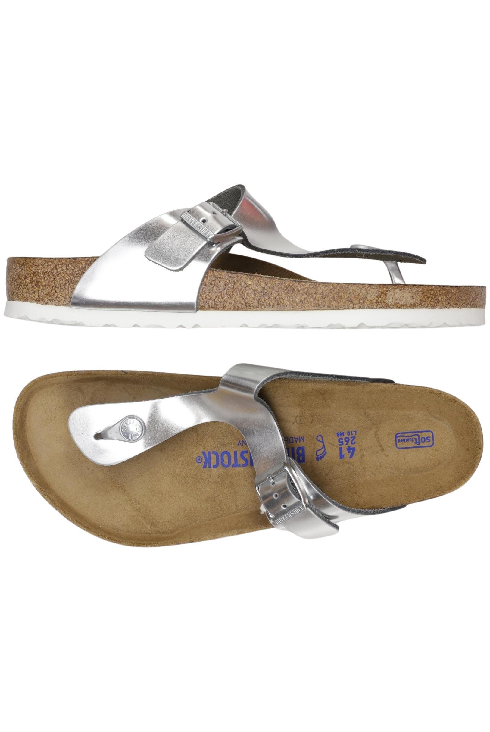 

Birkenstock Damen Sandale, silber, Gr. 41
