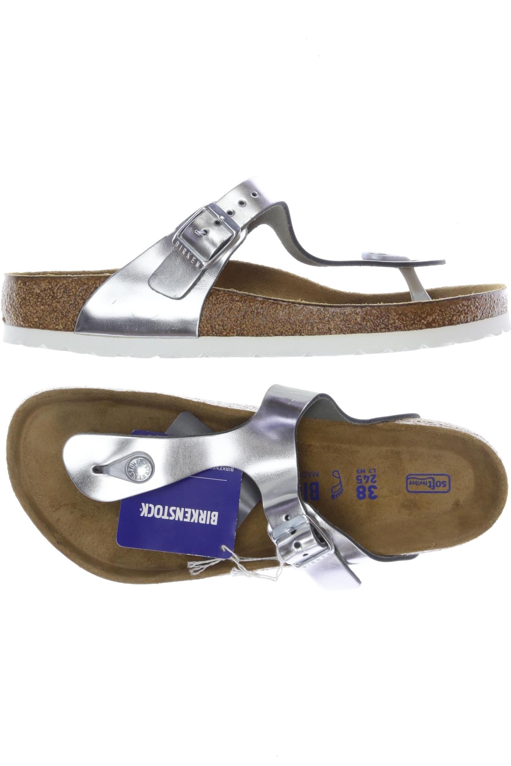 

Birkenstock Damen Sandale, silber, Gr. 38
