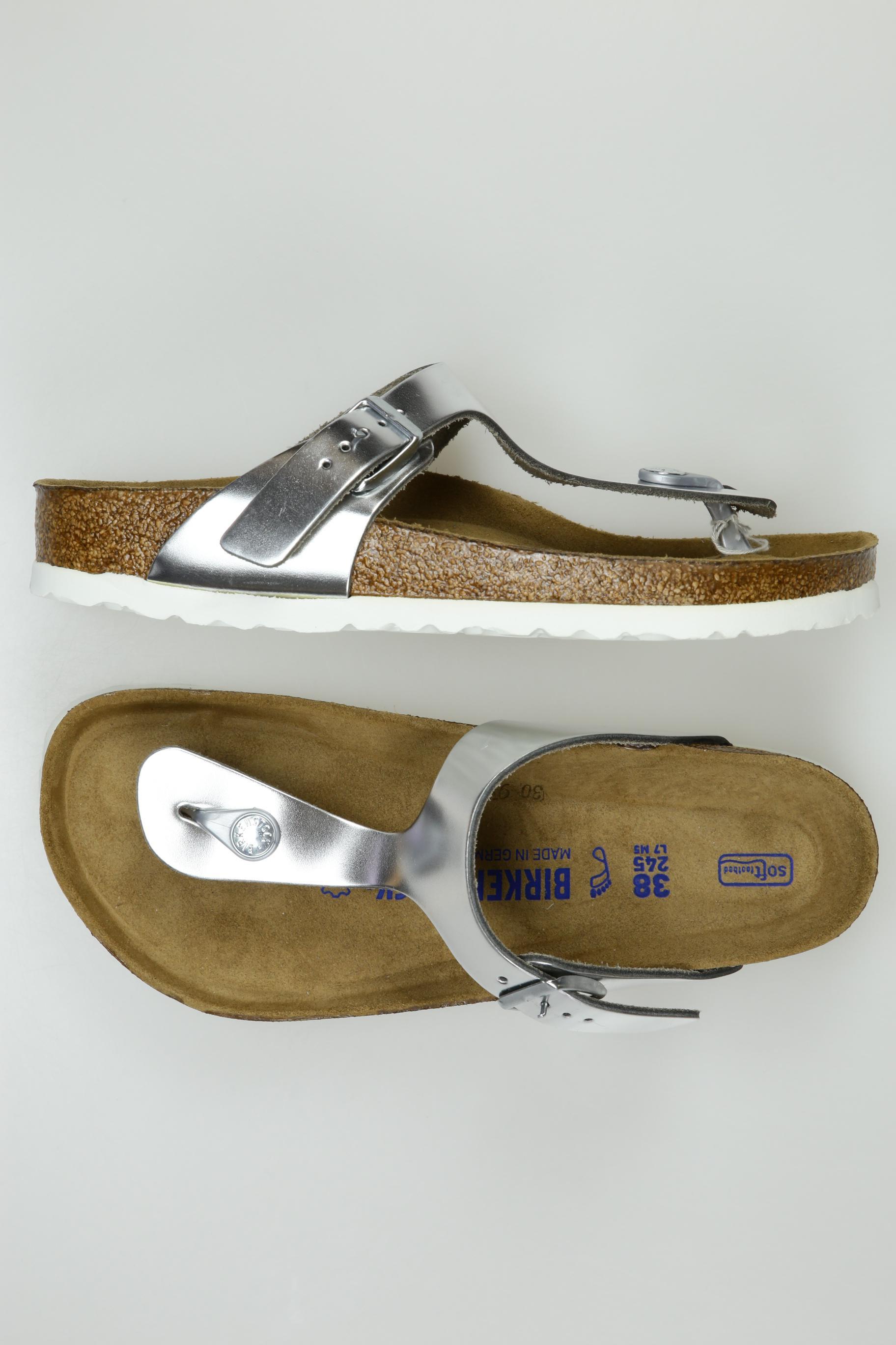 

Birkenstock Damen Sandale, silber, Gr. 38