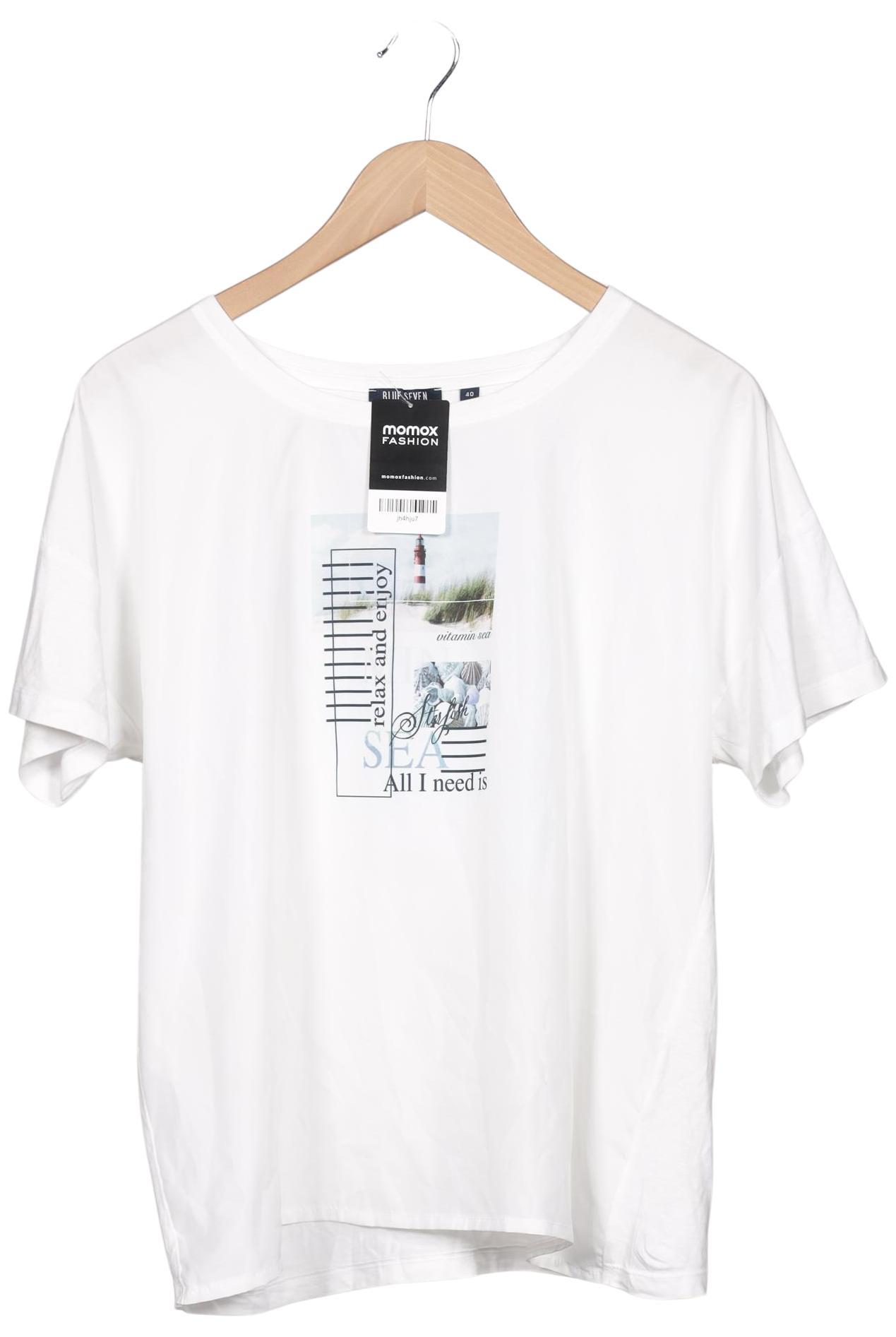 

blue seven Damen T-Shirt, weiß, Gr. 40