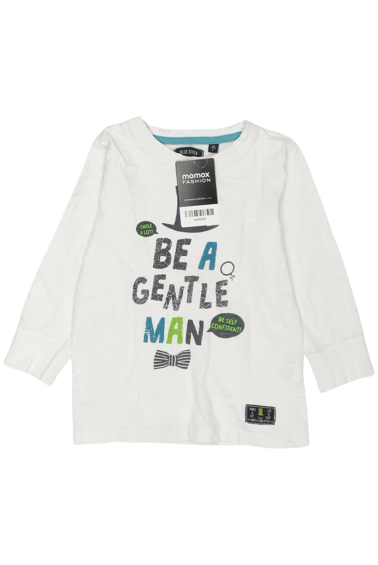 

blue seven Jungen Langarmshirt, weiß, Gr. 98