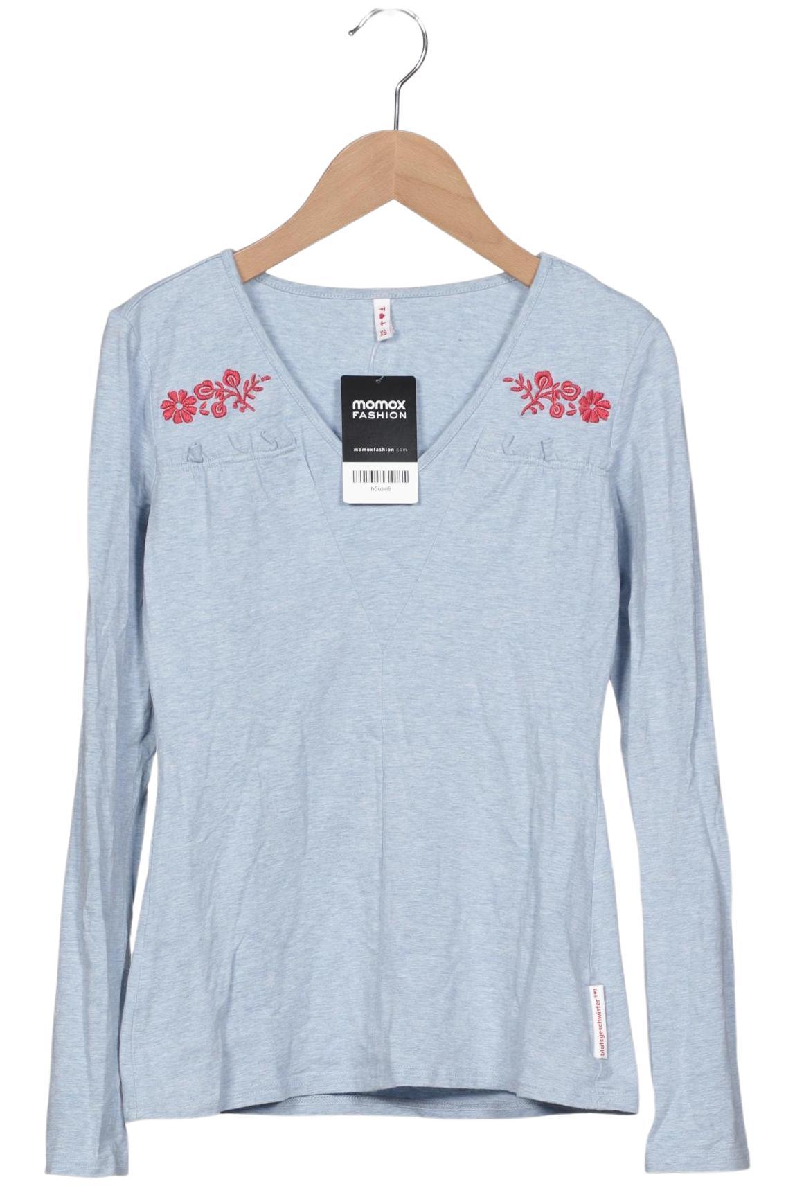 

Blutsgeschwister Damen Langarmshirt, hellblau, Gr. 34