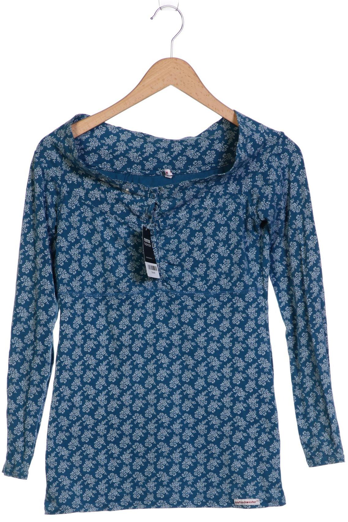 

Blutsgeschwister Damen Langarmshirt, blau, Gr. 38