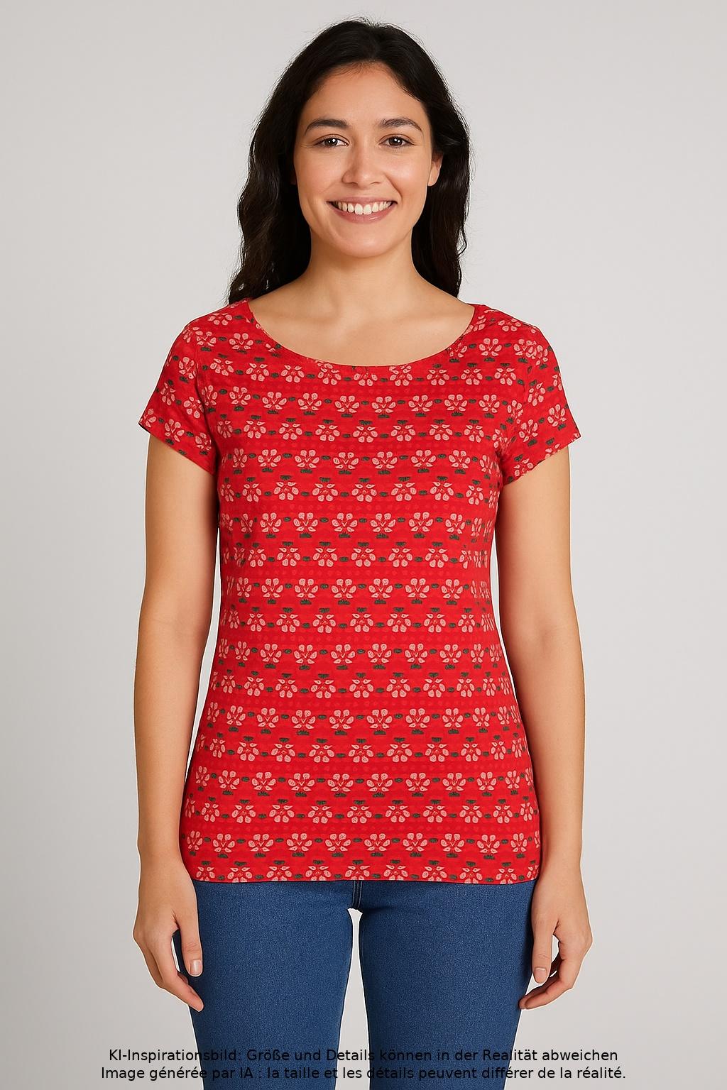 

Blutsgeschwister Damen T-Shirt, rot, Gr. 34