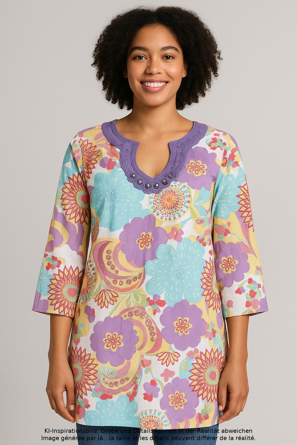 

Boden Damen Bluse, mehrfarbig, Gr. 10