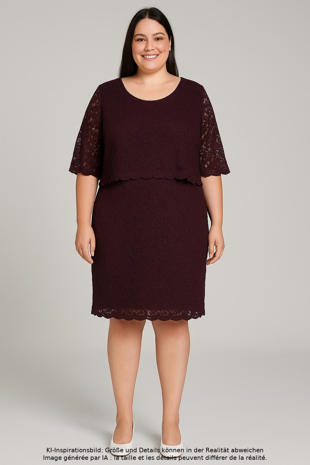 

Bonita Damen Kleid, bordeaux, Gr. 46