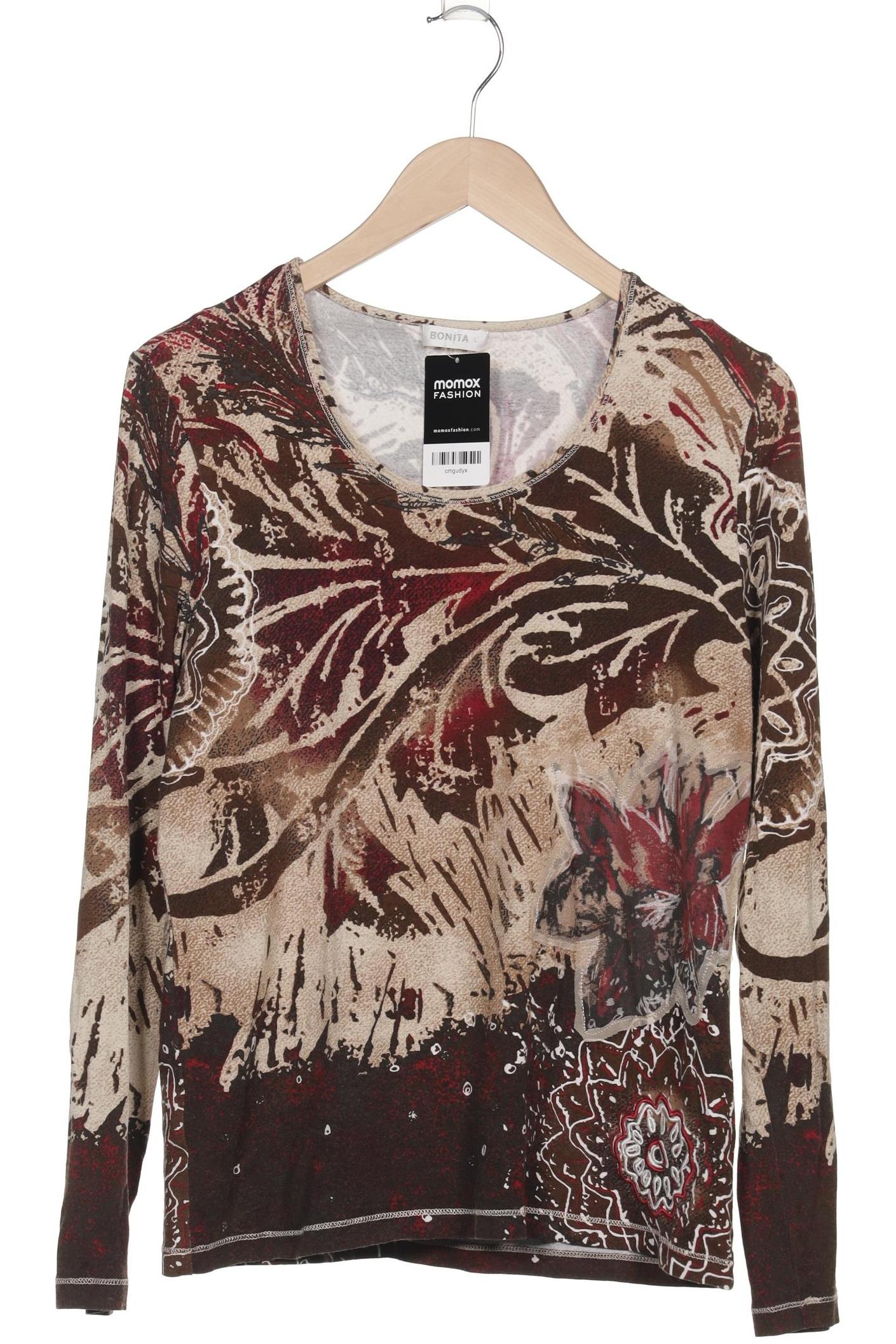 

Bonita Damen Langarmshirt, braun, Gr. 42