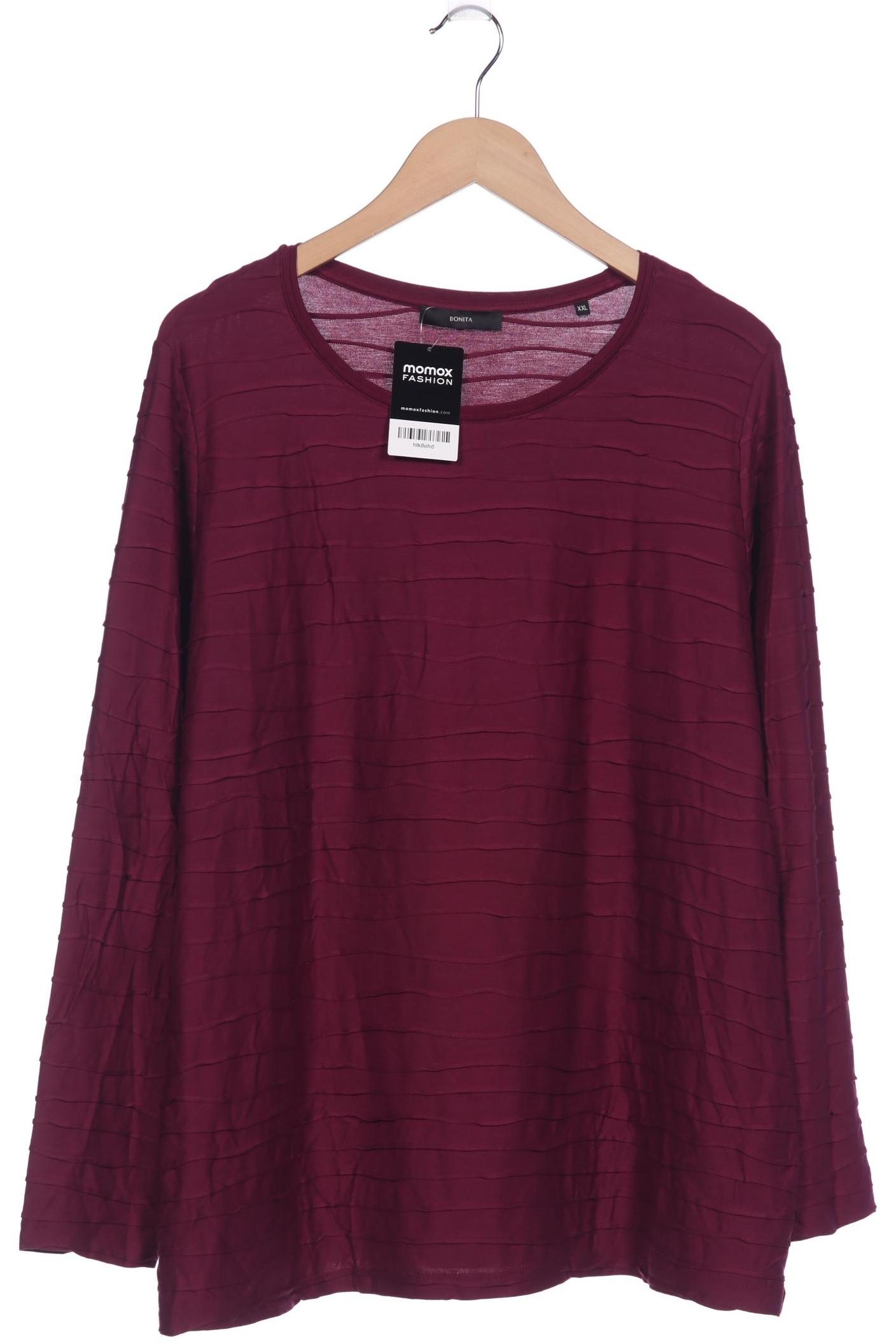 

Bonita Damen Langarmshirt, bordeaux, Gr. 46