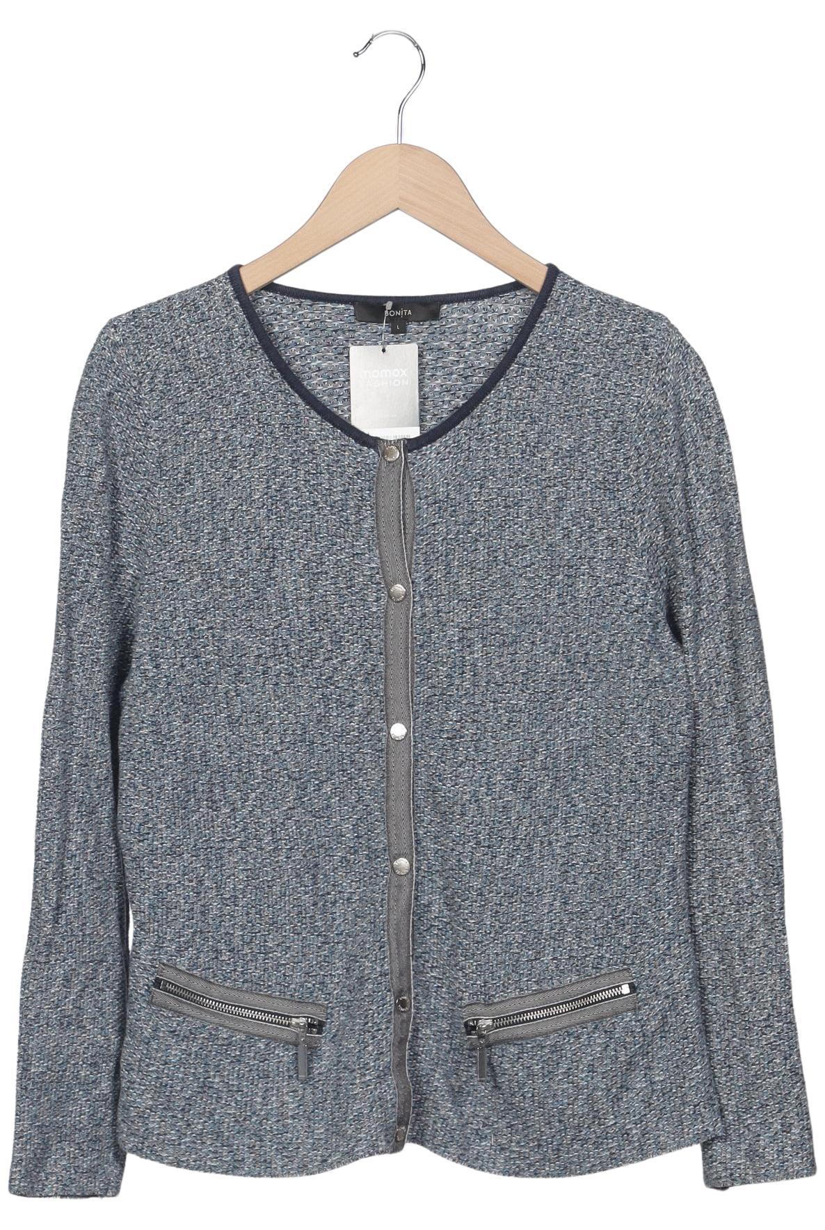 

Bonita Damen Strickjacke, blau, Gr. 42