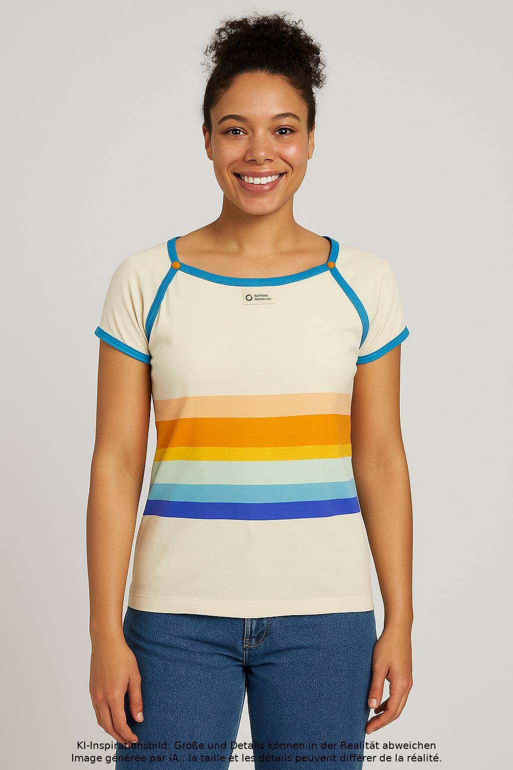 

Bonnie & Buttermilk Damen T-Shirt, mehrfarbig, Gr. 34