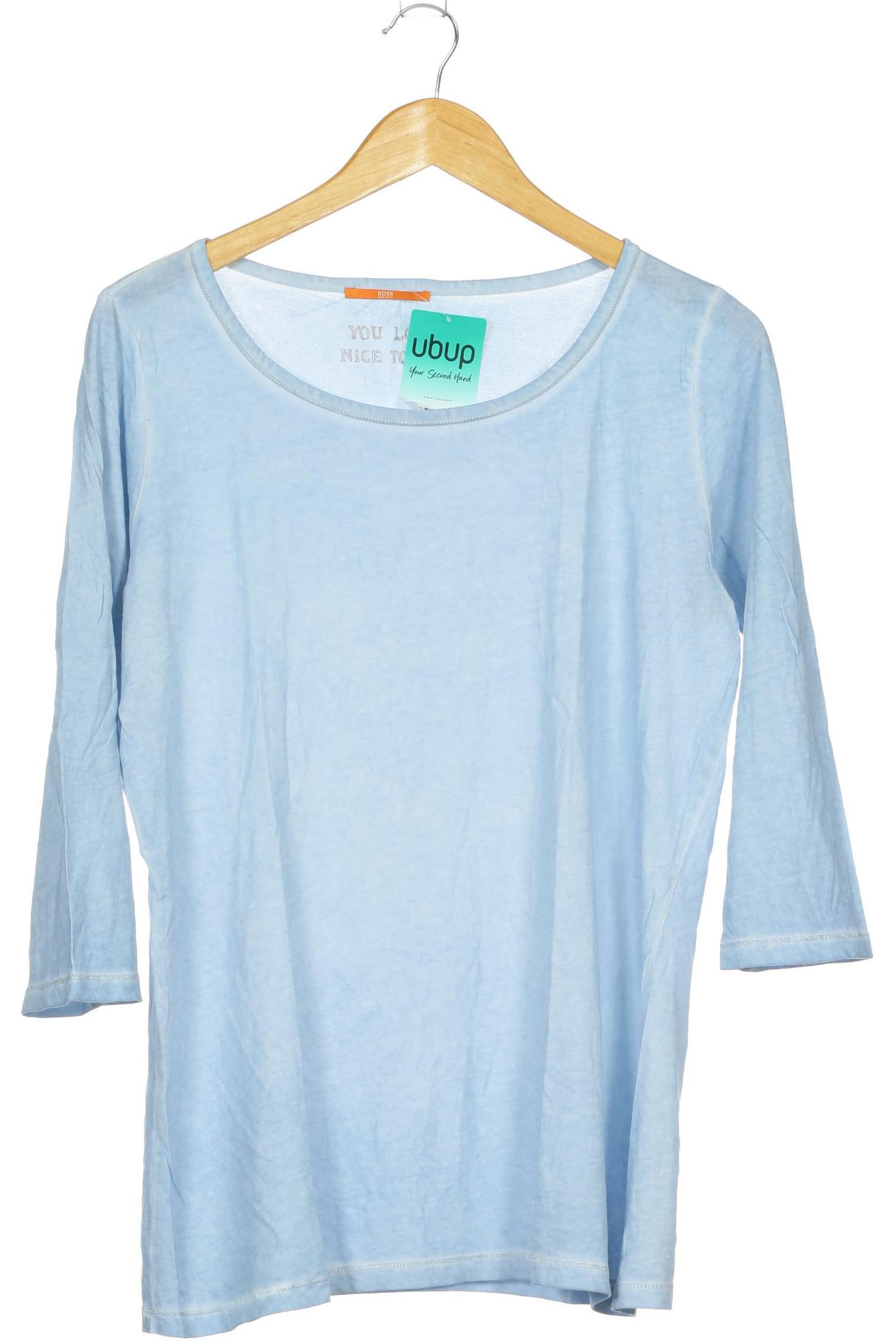 

Boss Orange Damen Langarmshirt, blau, Gr.