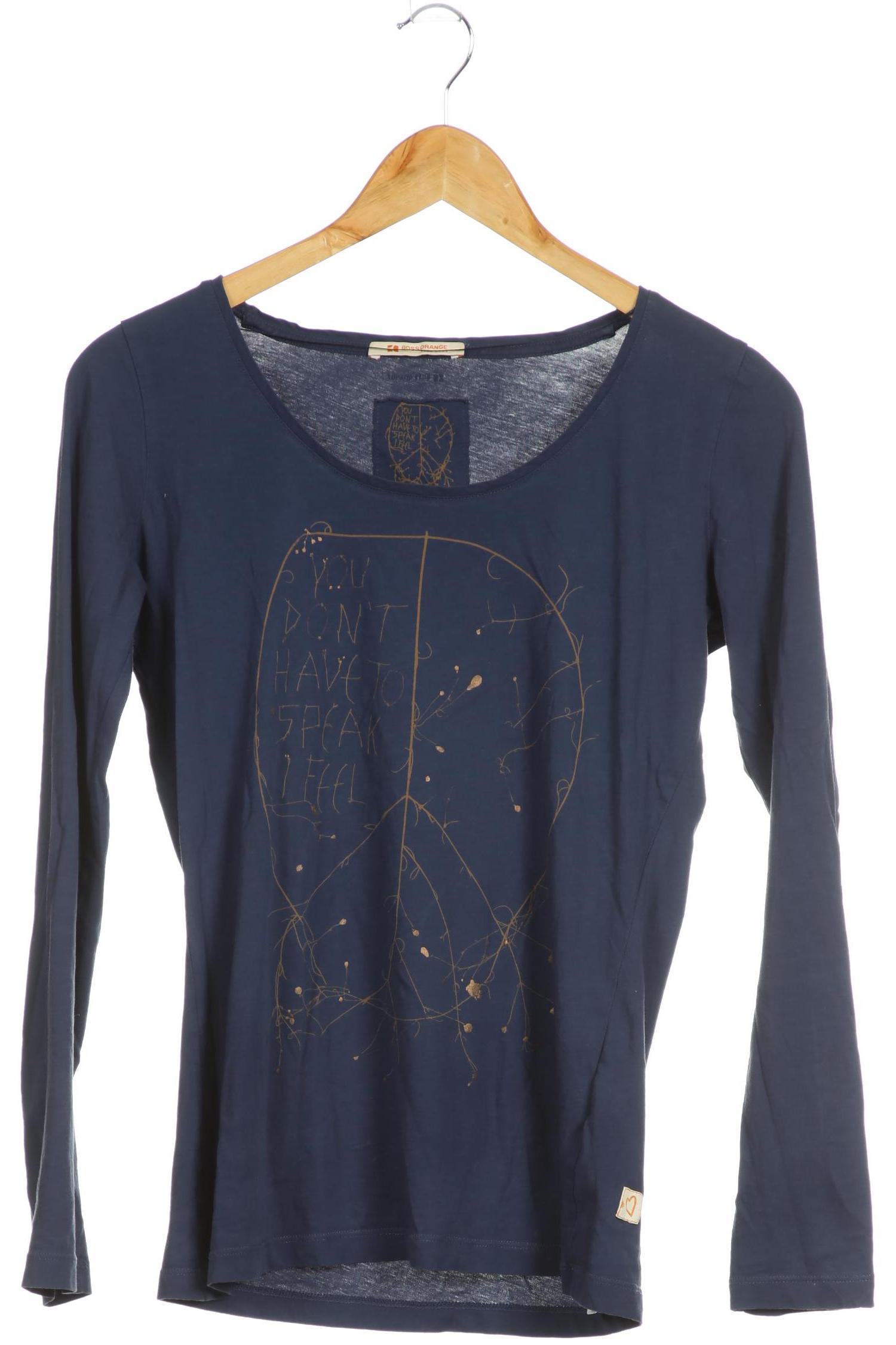 

Boss Orange Damen Langarmshirt, blau, Gr.