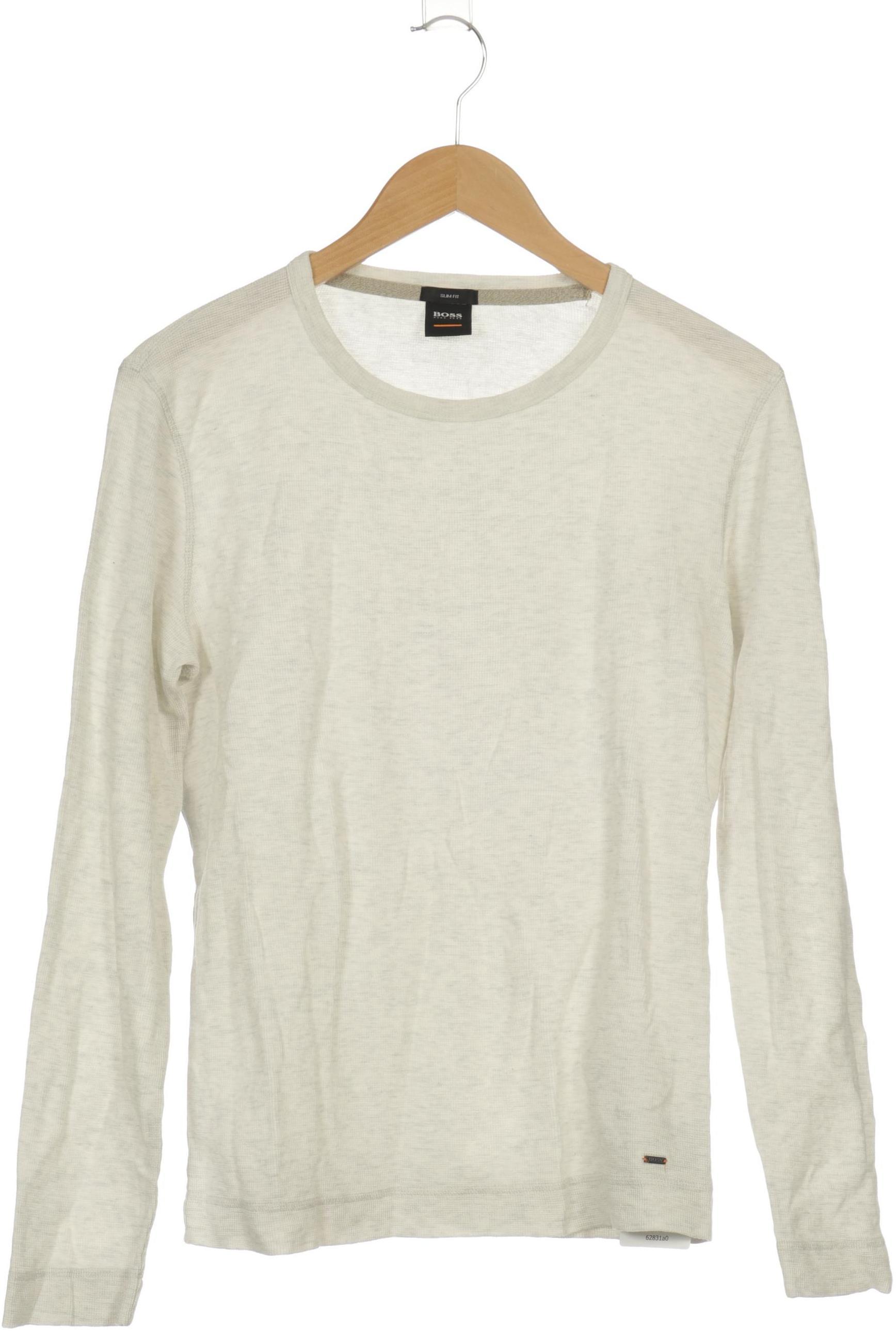 

Boss Orange Herren Langarmshirt, weiß, Gr.