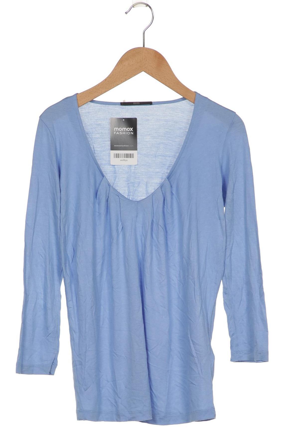 

Boss by Hugo Boss Damen Langarmshirt, blau, Gr. 34