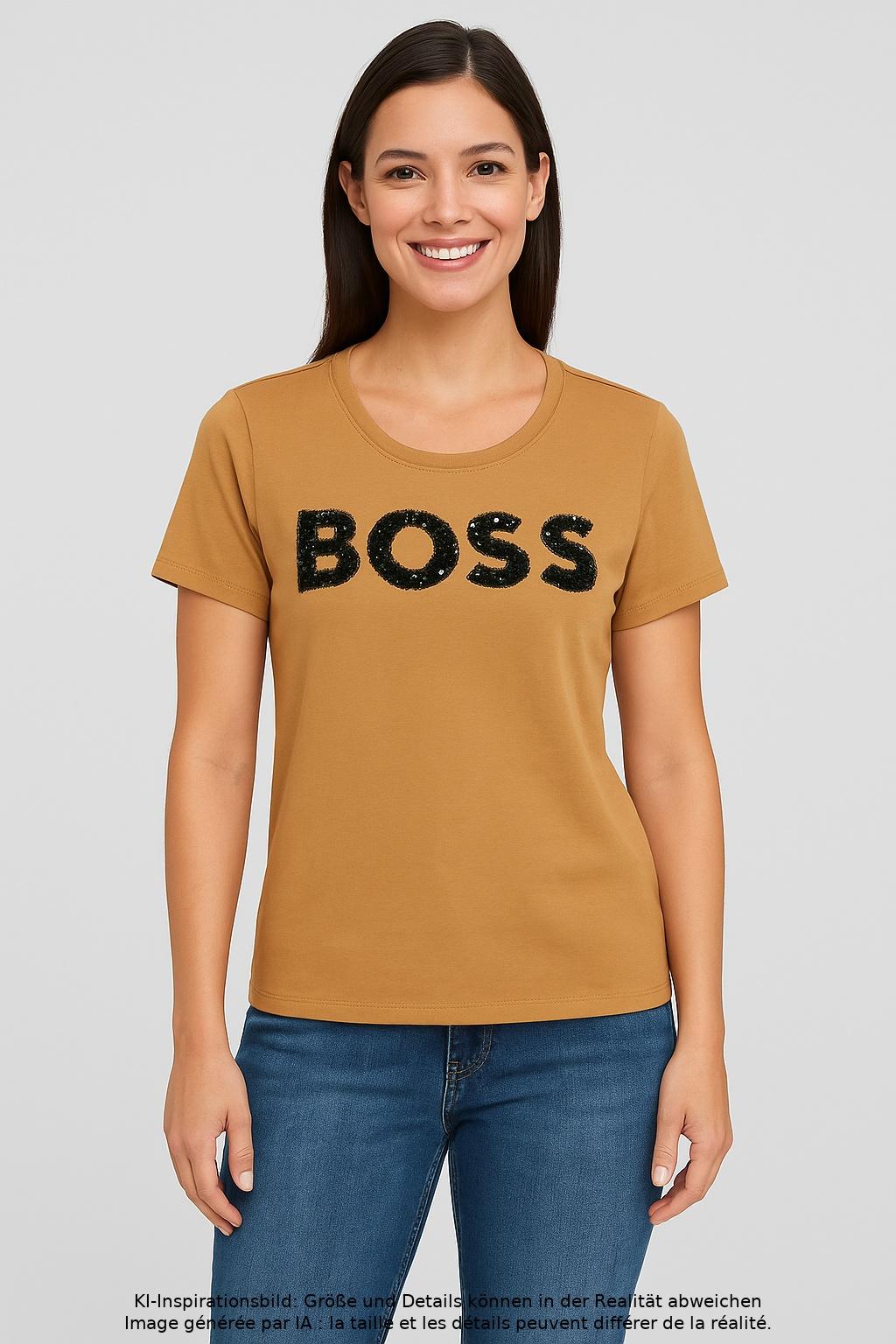 

Boss by Hugo Boss Damen T-Shirt, beige, Gr. 42